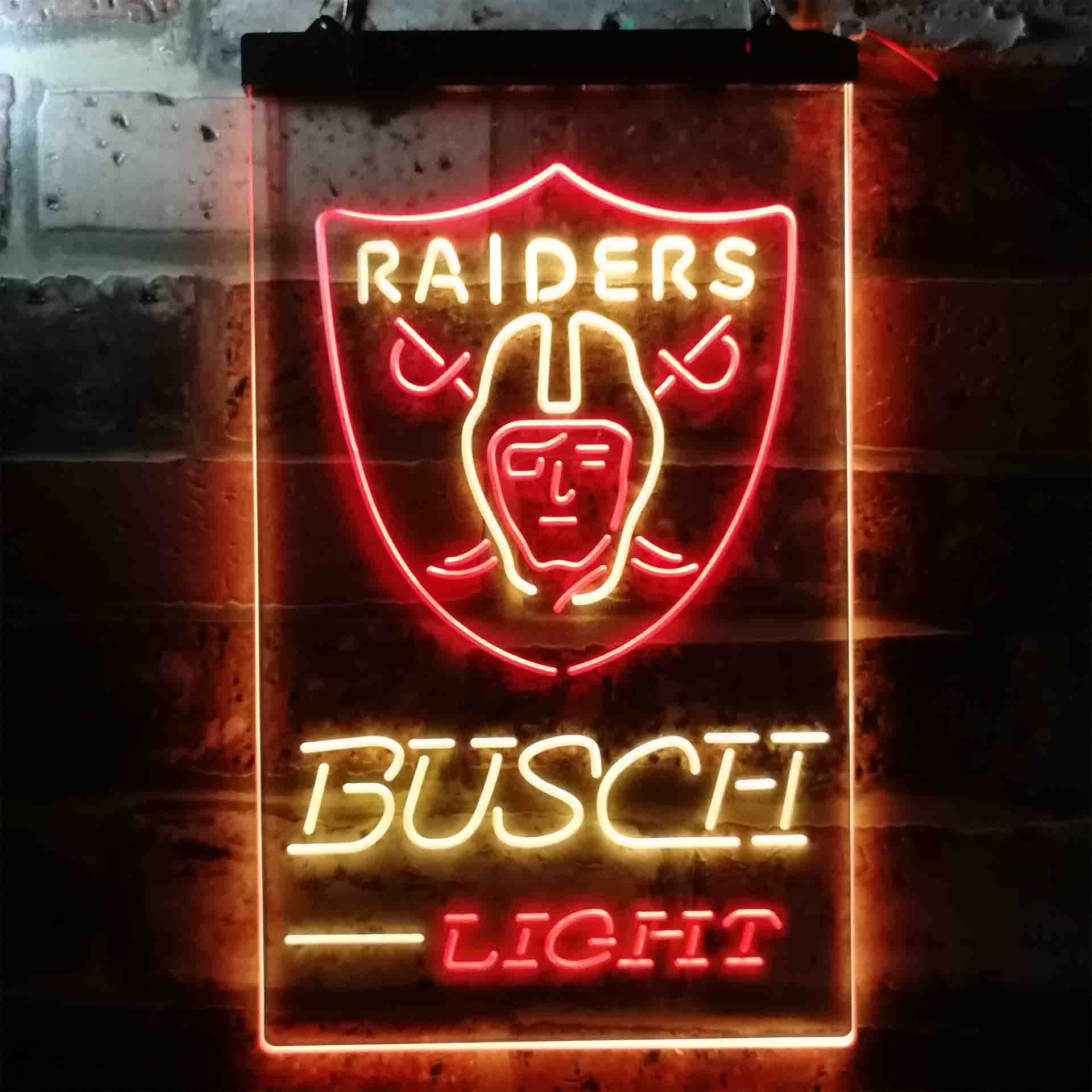 Busch Light Las Vegas Raiders Neon-Like Led Light Sign