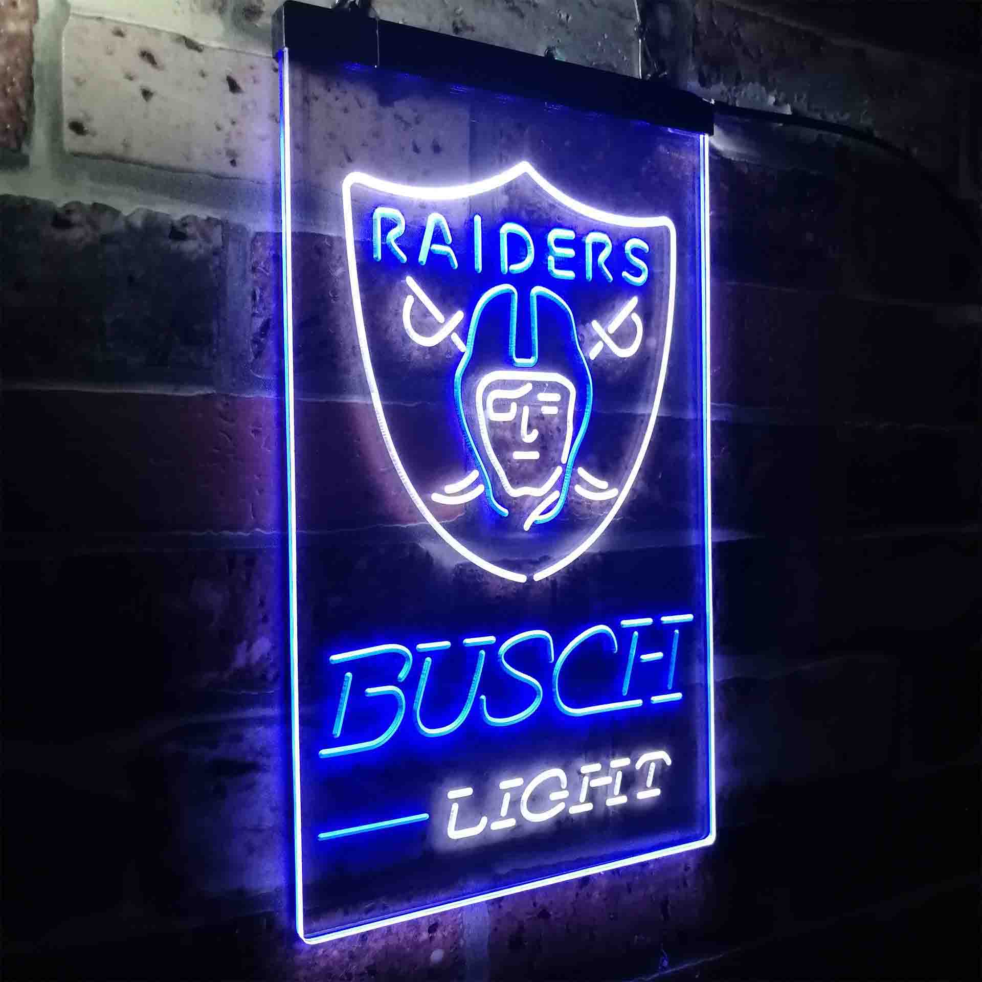 Busch Light Las Vegas Raiders Neon-Like Led Light Sign