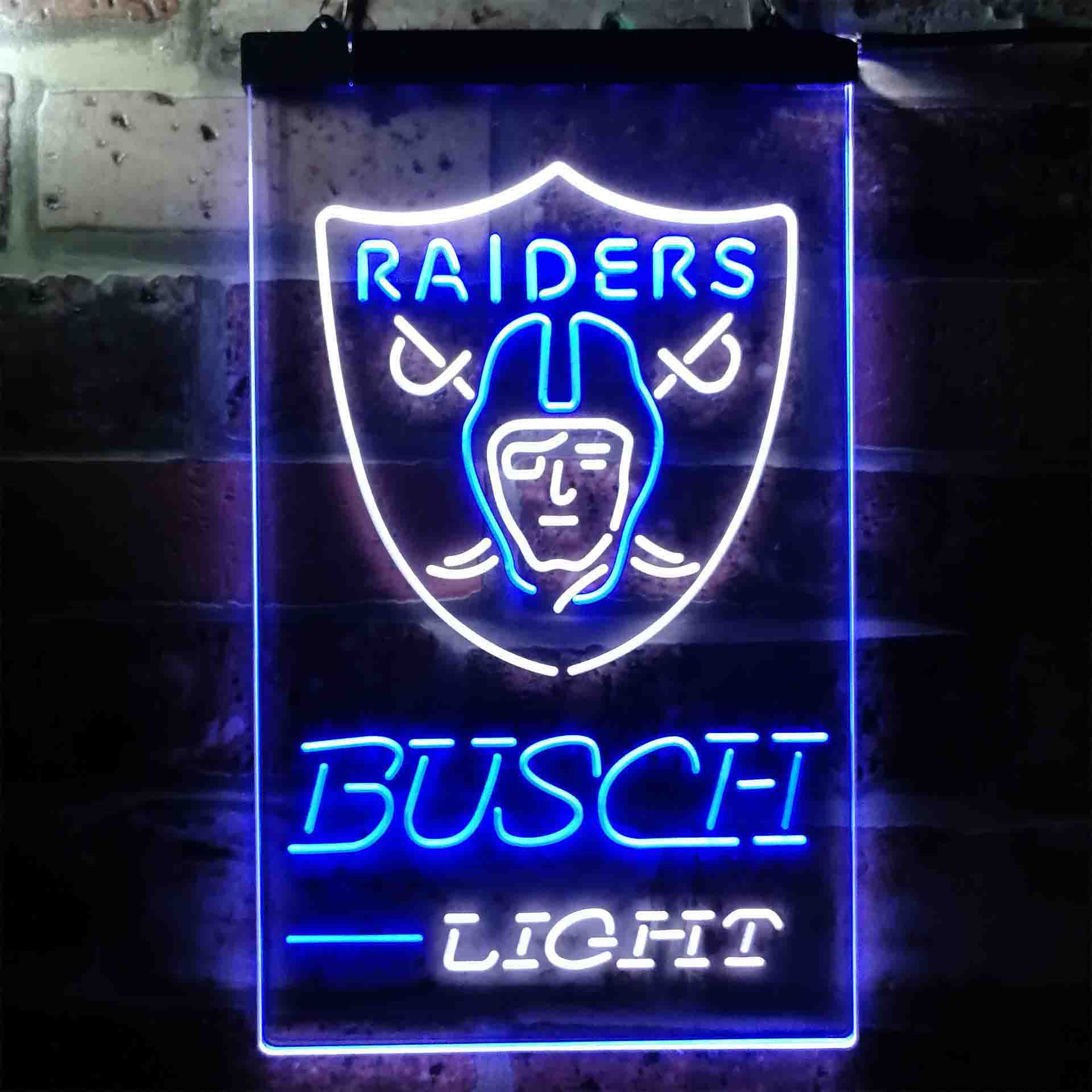 Busch Light Las Vegas Raiders Neon-Like Led Light Sign