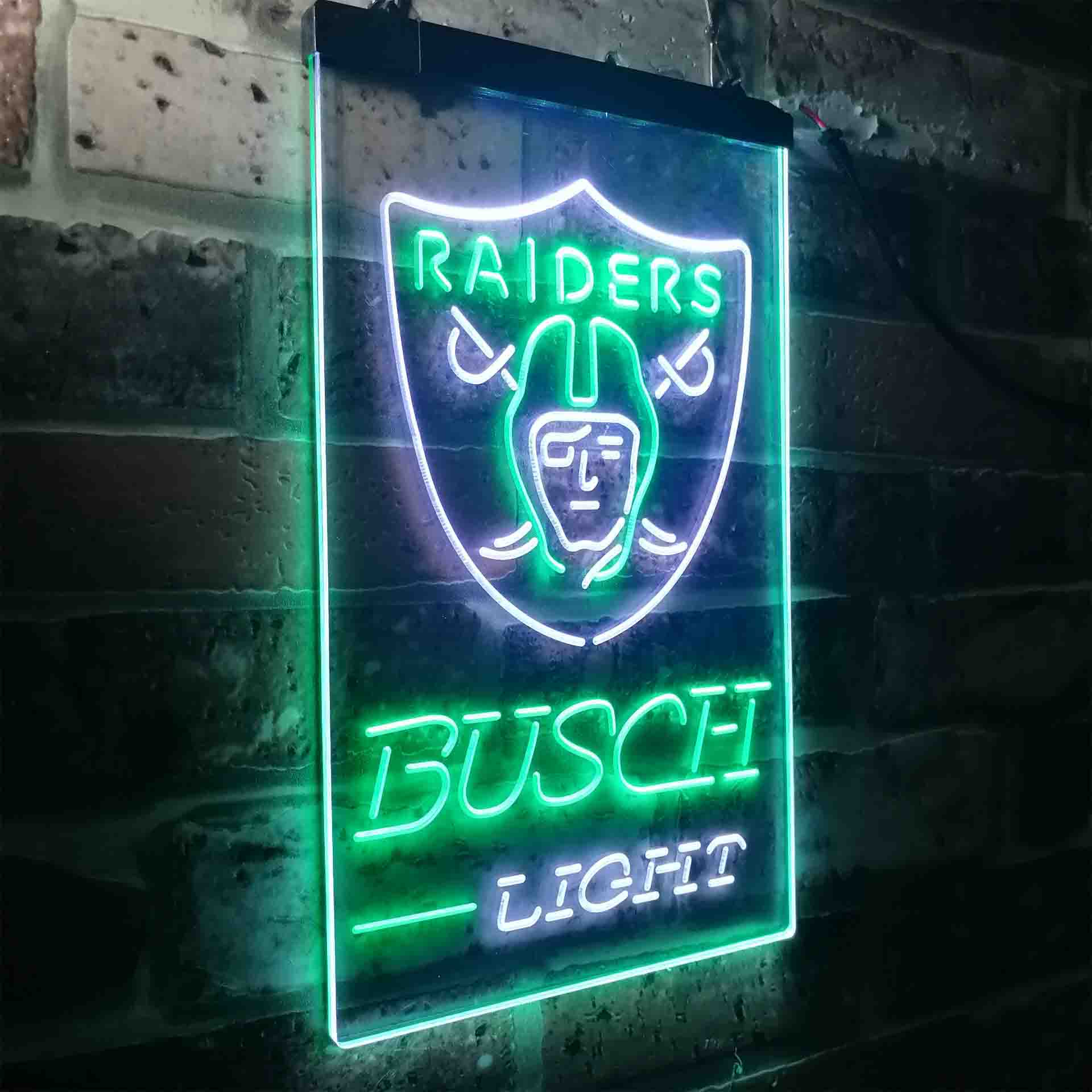 Busch Light Las Vegas Raiders Neon-Like Led Light Sign