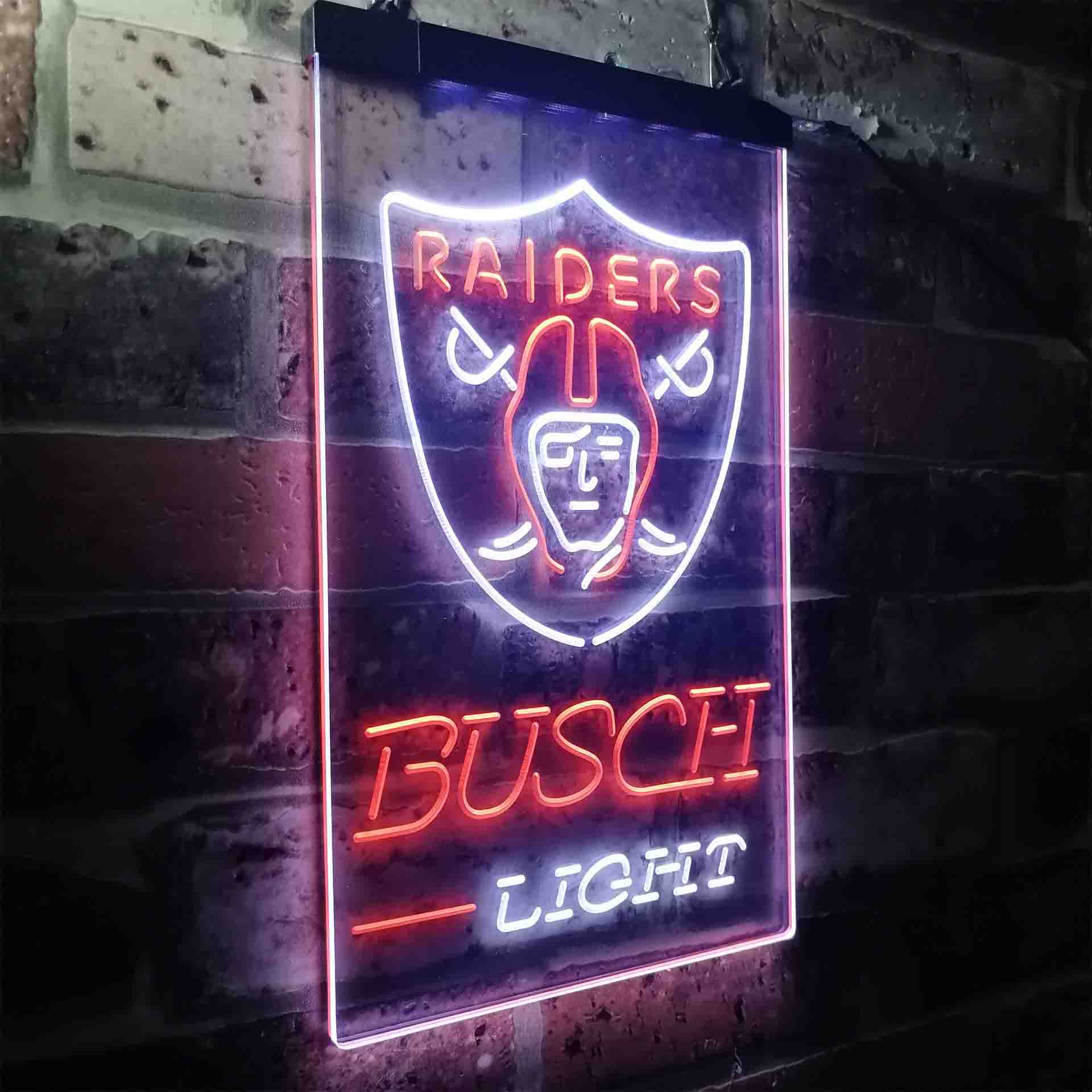 Busch Light Las Vegas Raiders Neon-Like Led Light Sign