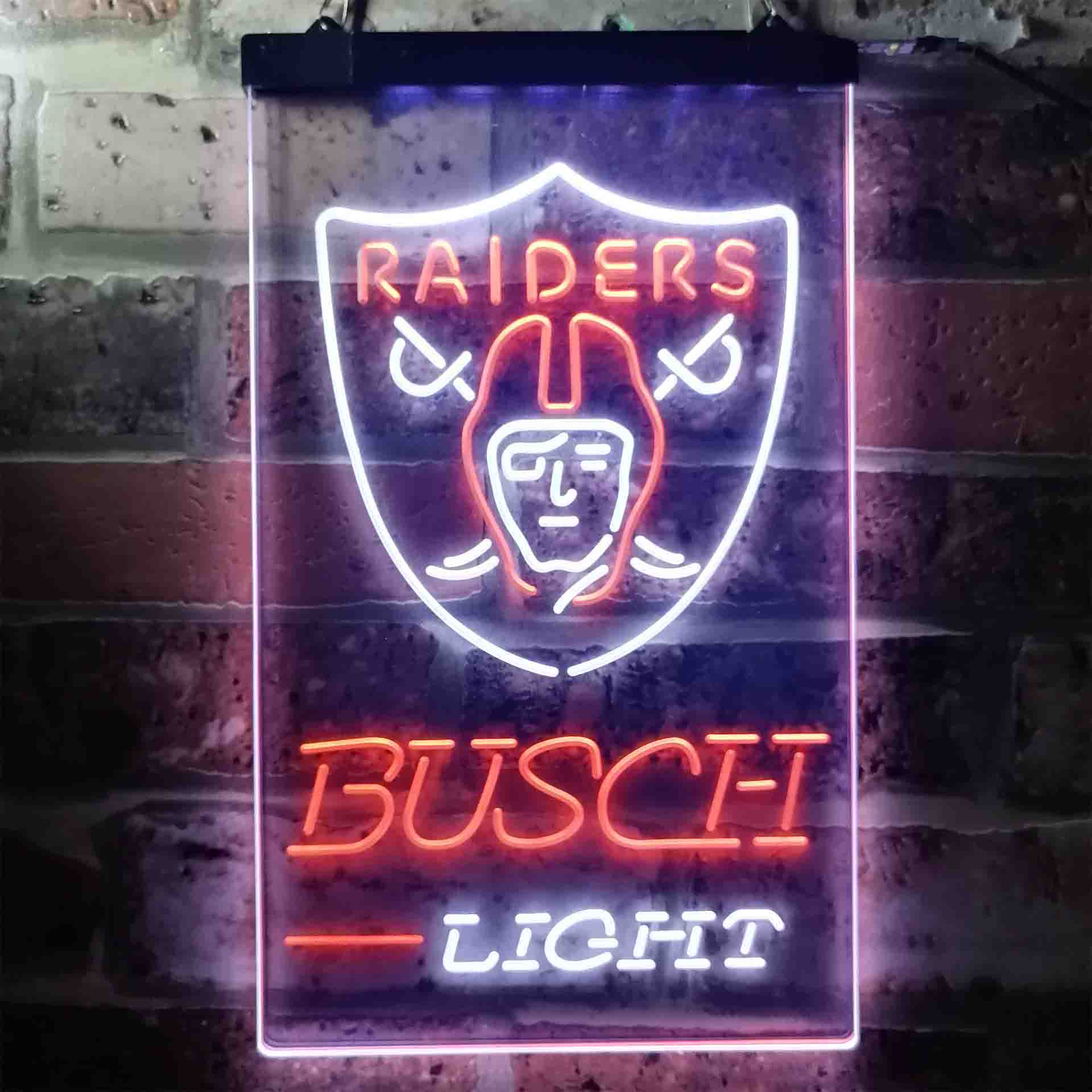 Busch Light Las Vegas Raiders Neon-Like Led Light Sign