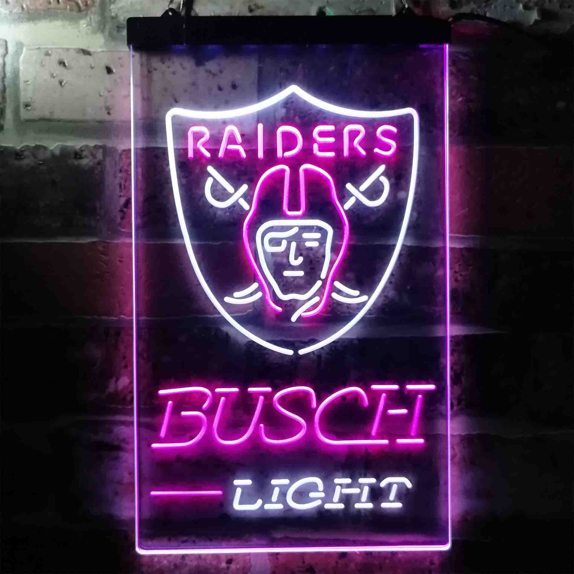 Busch Light Las Vegas Raiders Neon-Like Led Light Sign