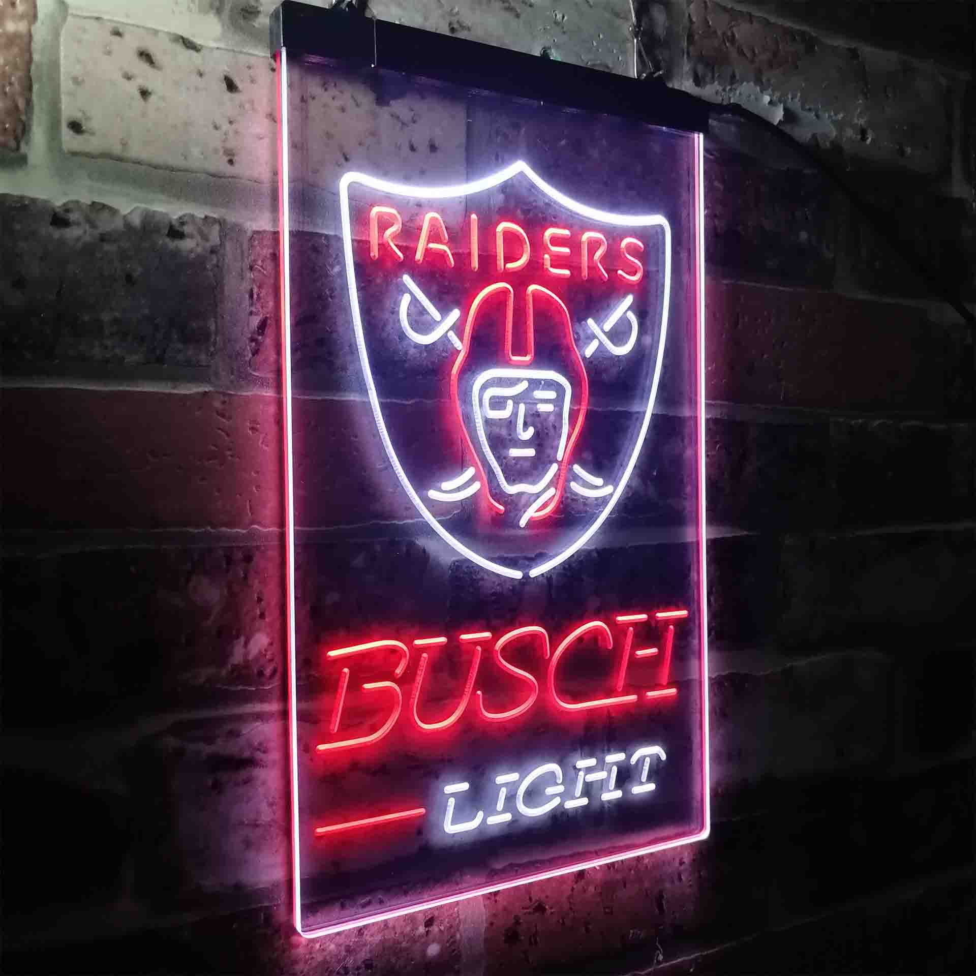 Busch Light Las Vegas Raiders Neon-Like Led Light Sign