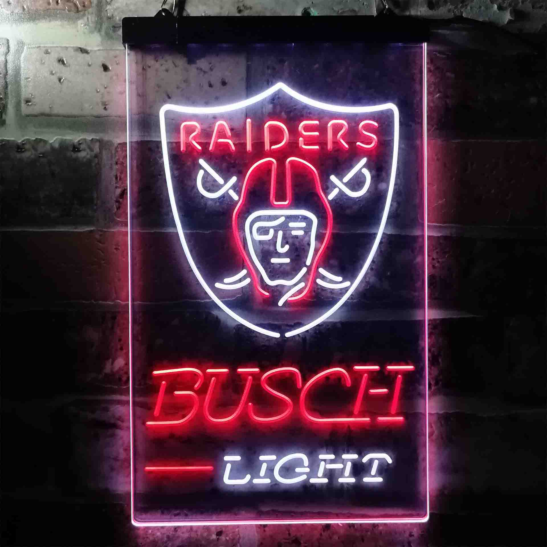 Busch Light Las Vegas Raiders Neon-Like Led Light Sign