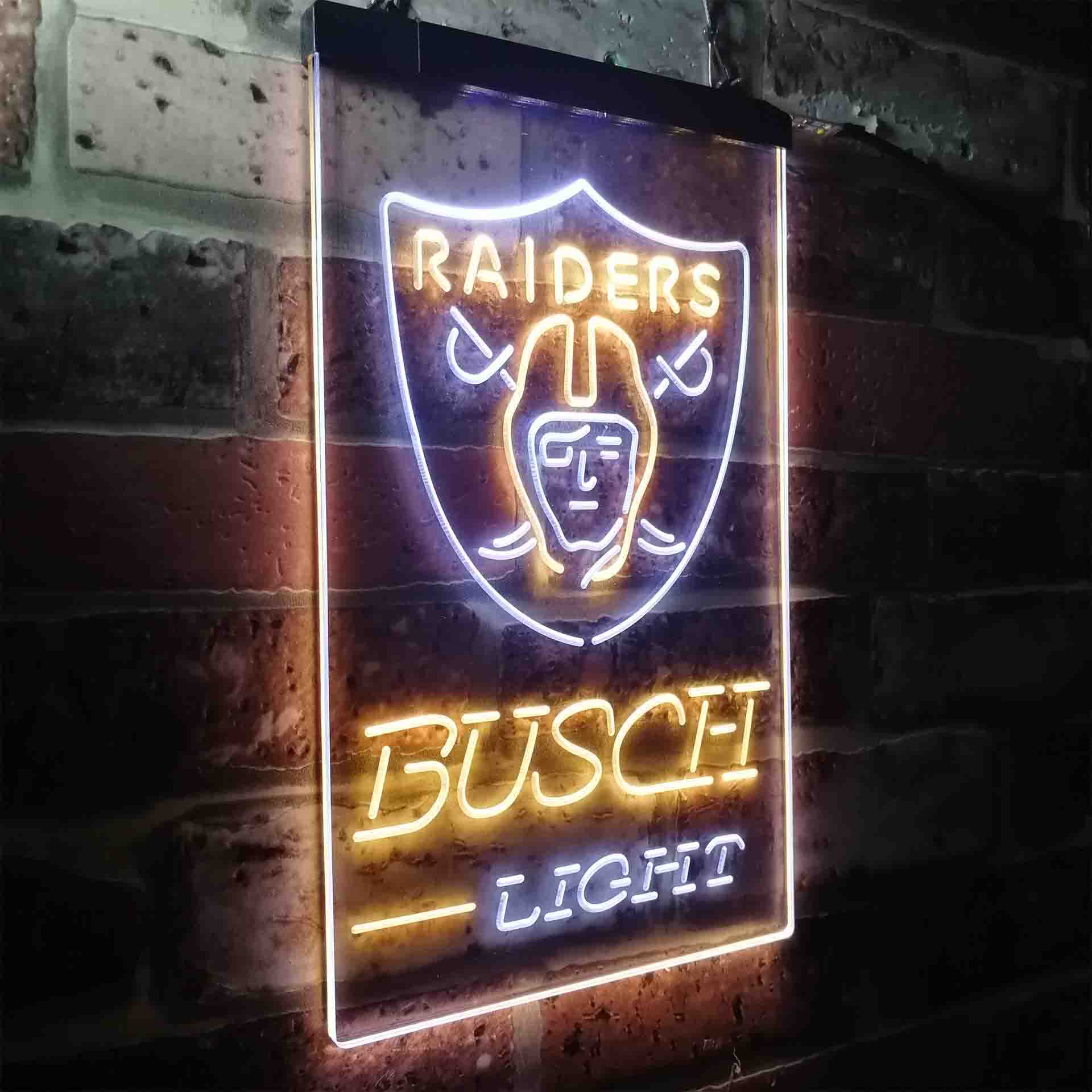 Busch Light Las Vegas Raiders Neon-Like Led Light Sign