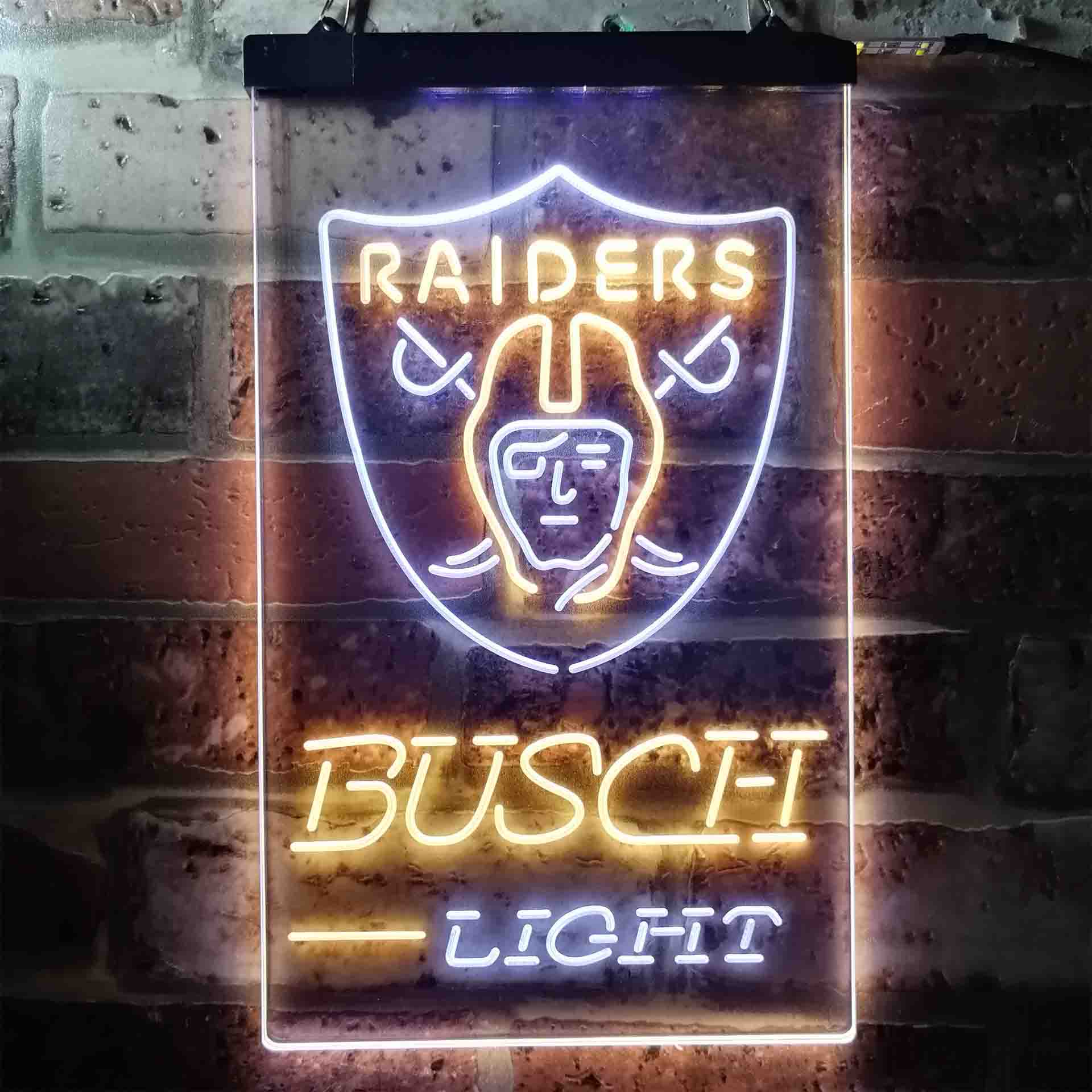 Busch Light Las Vegas Raiders Neon-Like Led Light Sign