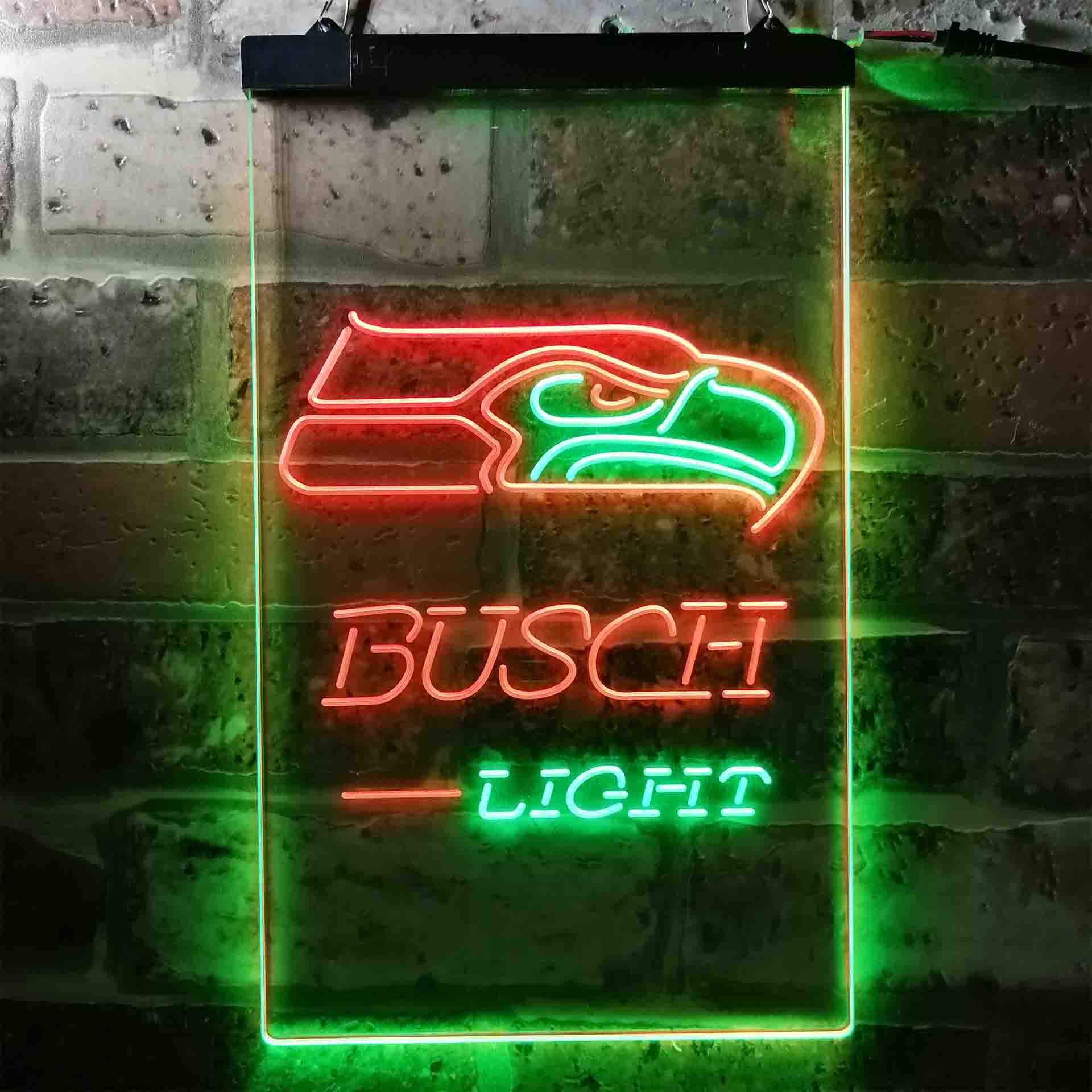 Busch Light Seattle Seahawks Neon-Like LED Light Sign