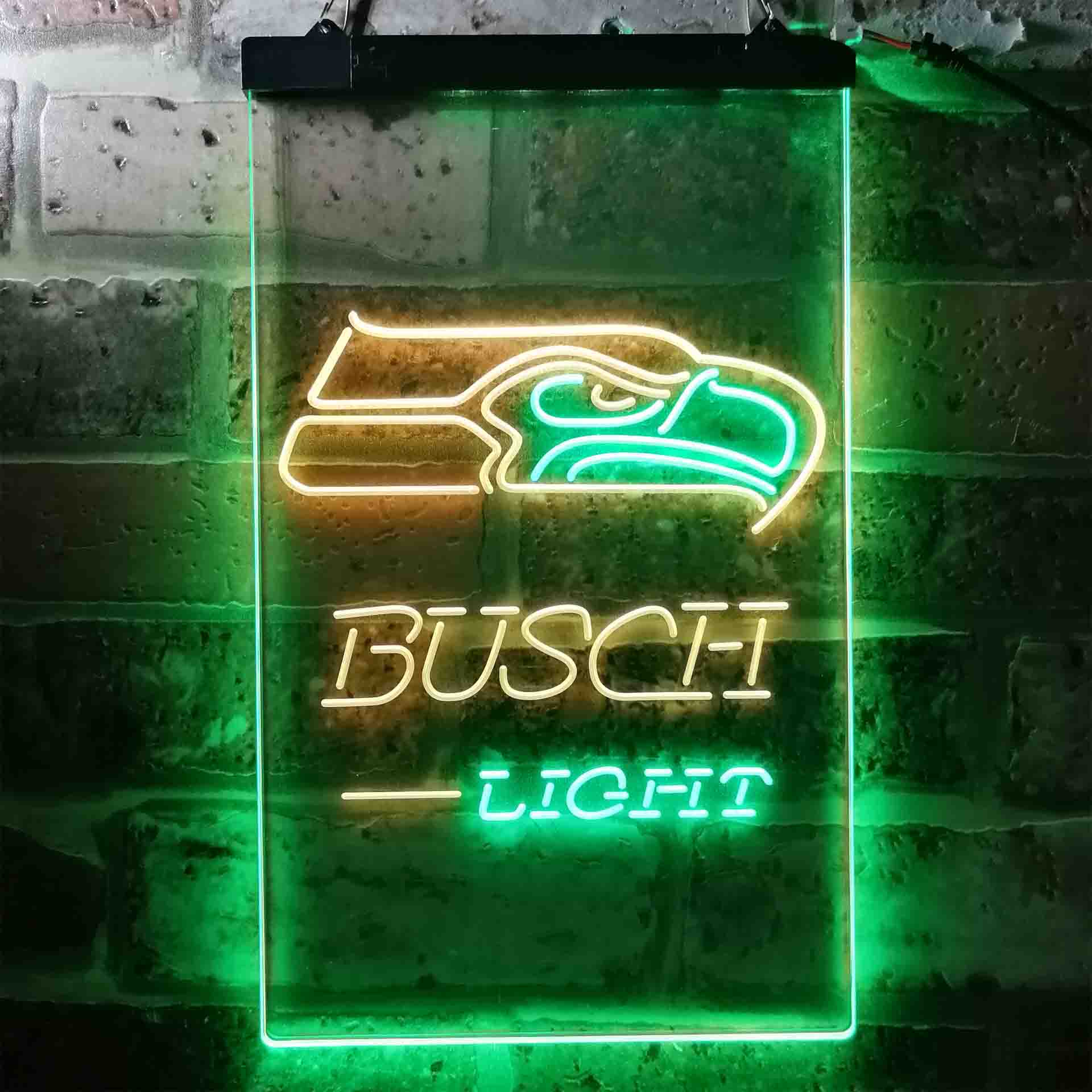 Busch Light Seattle Seahawks Neon-Like LED Light Sign