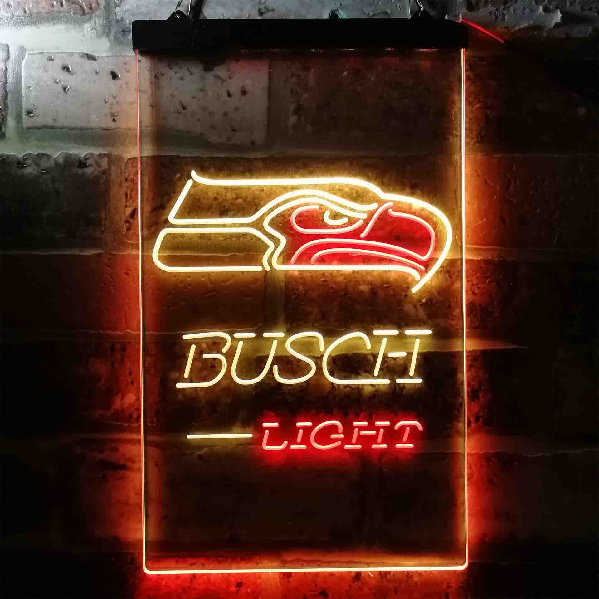 Busch Light Seattle Seahawks Neon-Like LED Light Sign