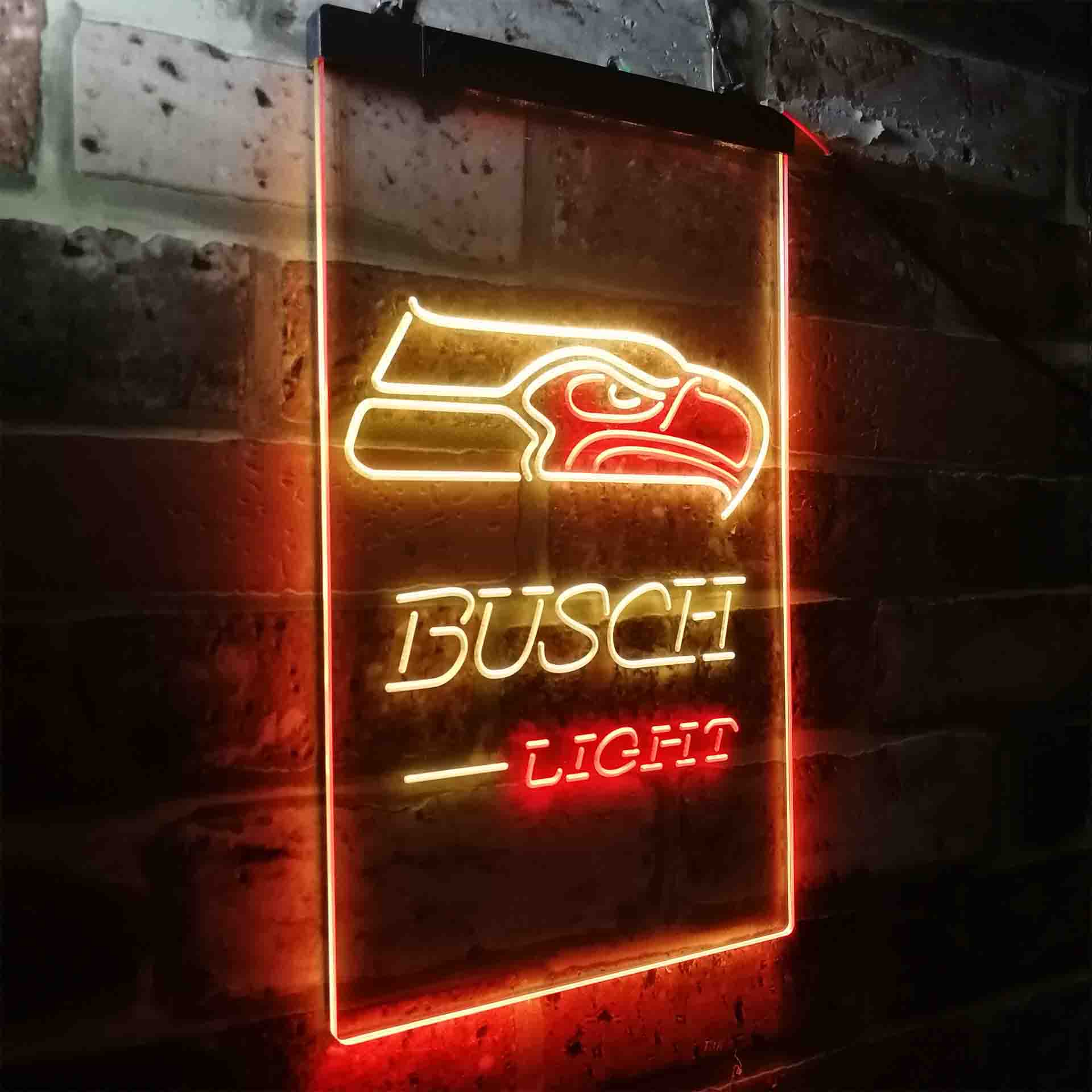 Busch Light Seattle Seahawks Neon-Like LED Light Sign