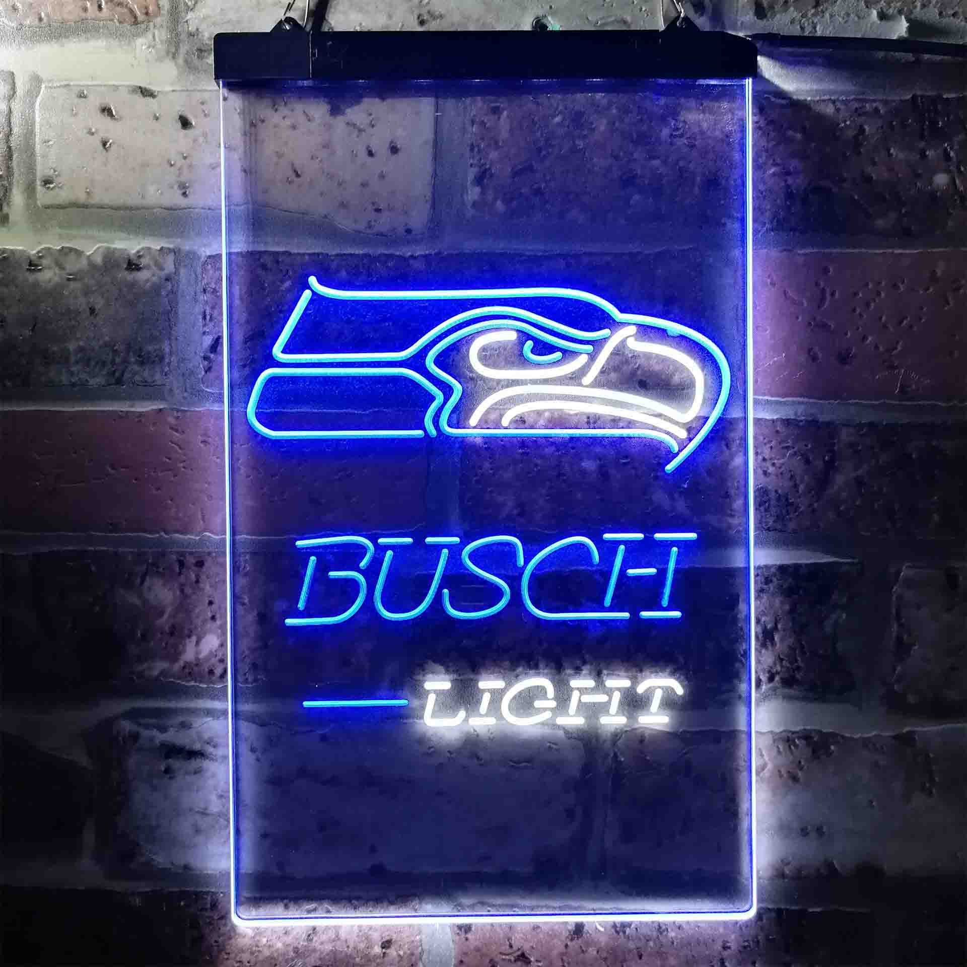 Busch Light Seattle Seahawks Neon-Like LED Light Sign