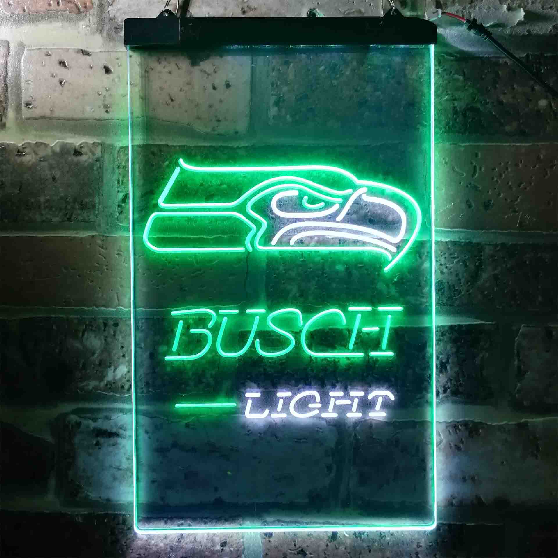 Busch Light Seattle Seahawks Neon-Like LED Light Sign