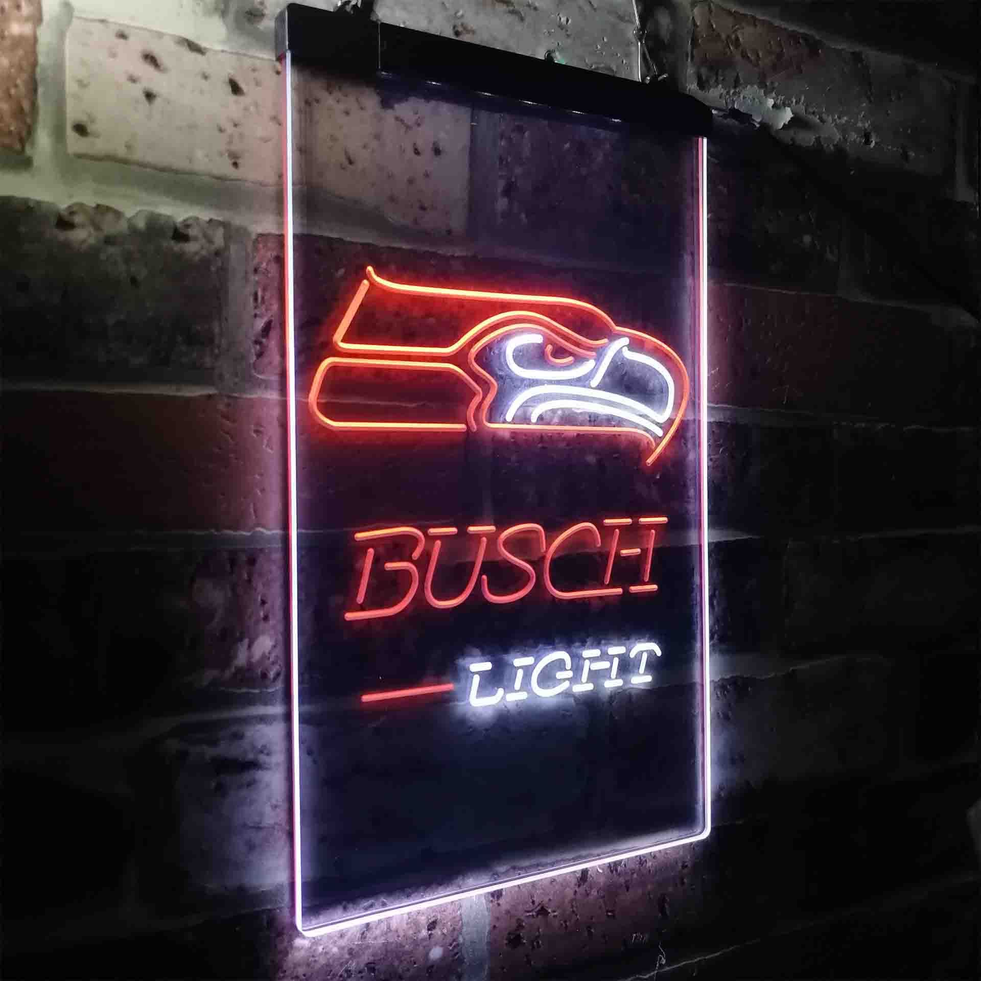 Busch Light Seattle Seahawks Neon-Like LED Light Sign