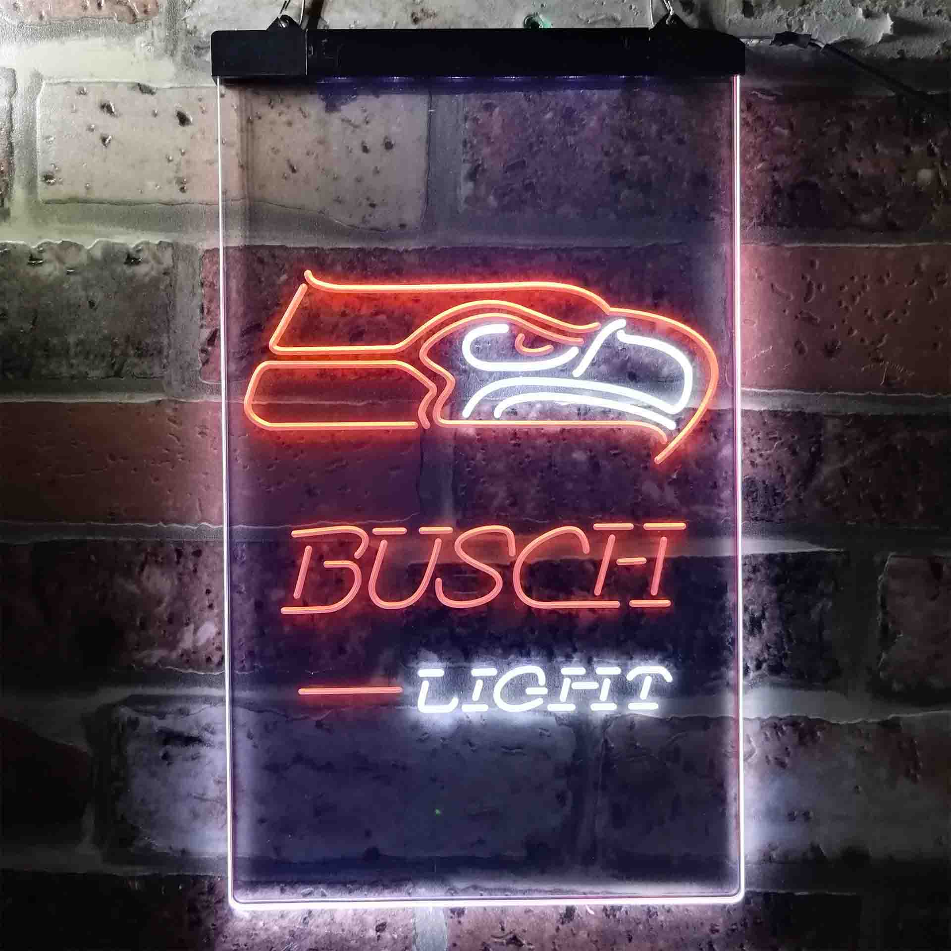 Busch Light Seattle Seahawks Neon-Like LED Light Sign