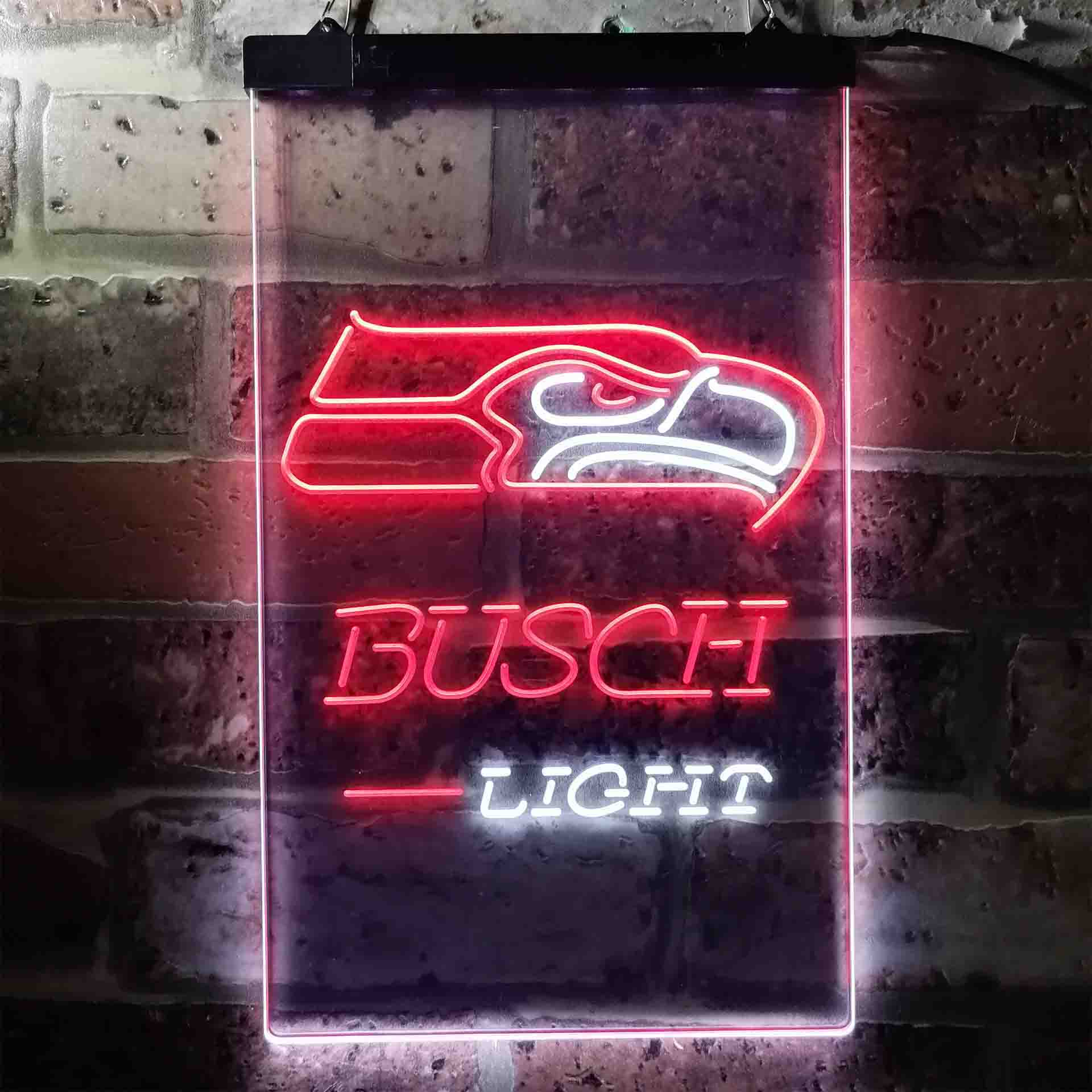 Busch Light Seattle Seahawks Neon-Like LED Light Sign