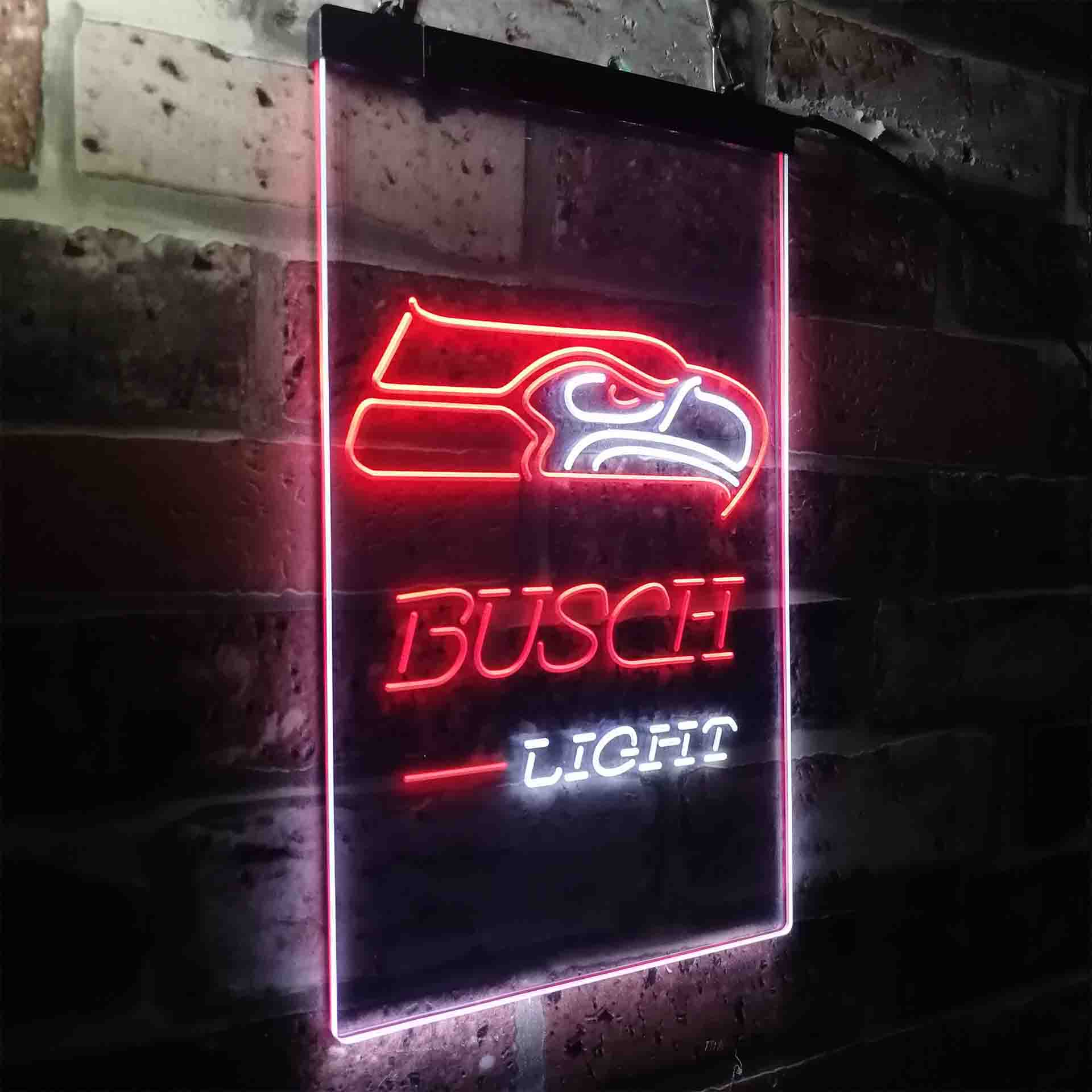 Busch Light Seattle Seahawks Neon-Like LED Light Sign