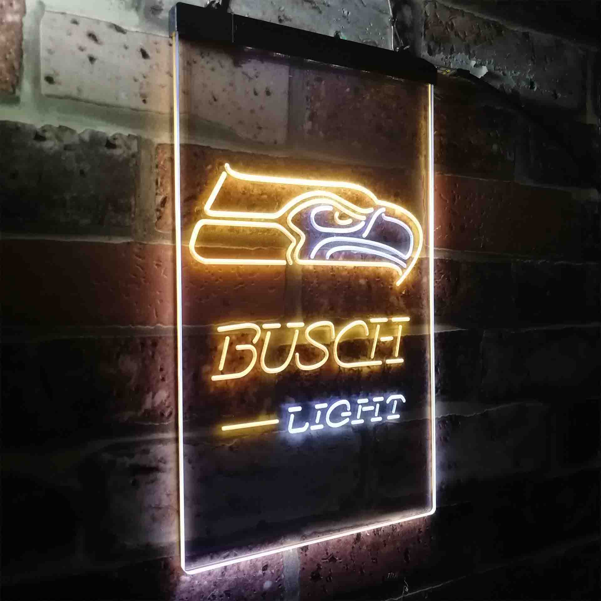 Busch Light Seattle Seahawks Neon-Like LED Light Sign