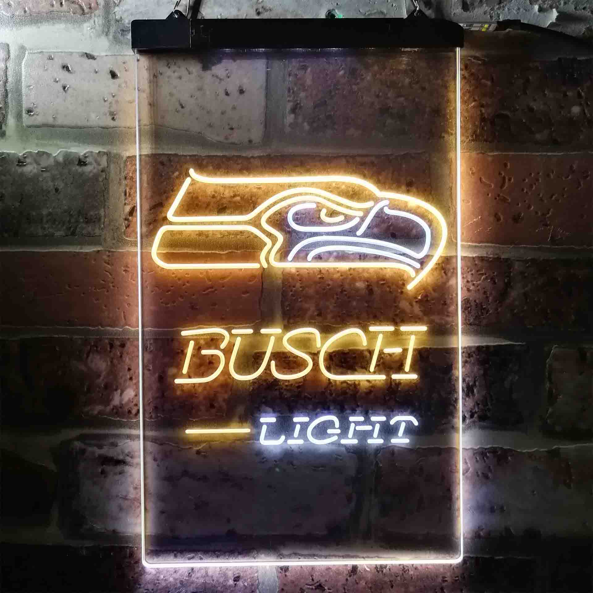 Busch Light Seattle Seahawks Neon-Like LED Light Sign