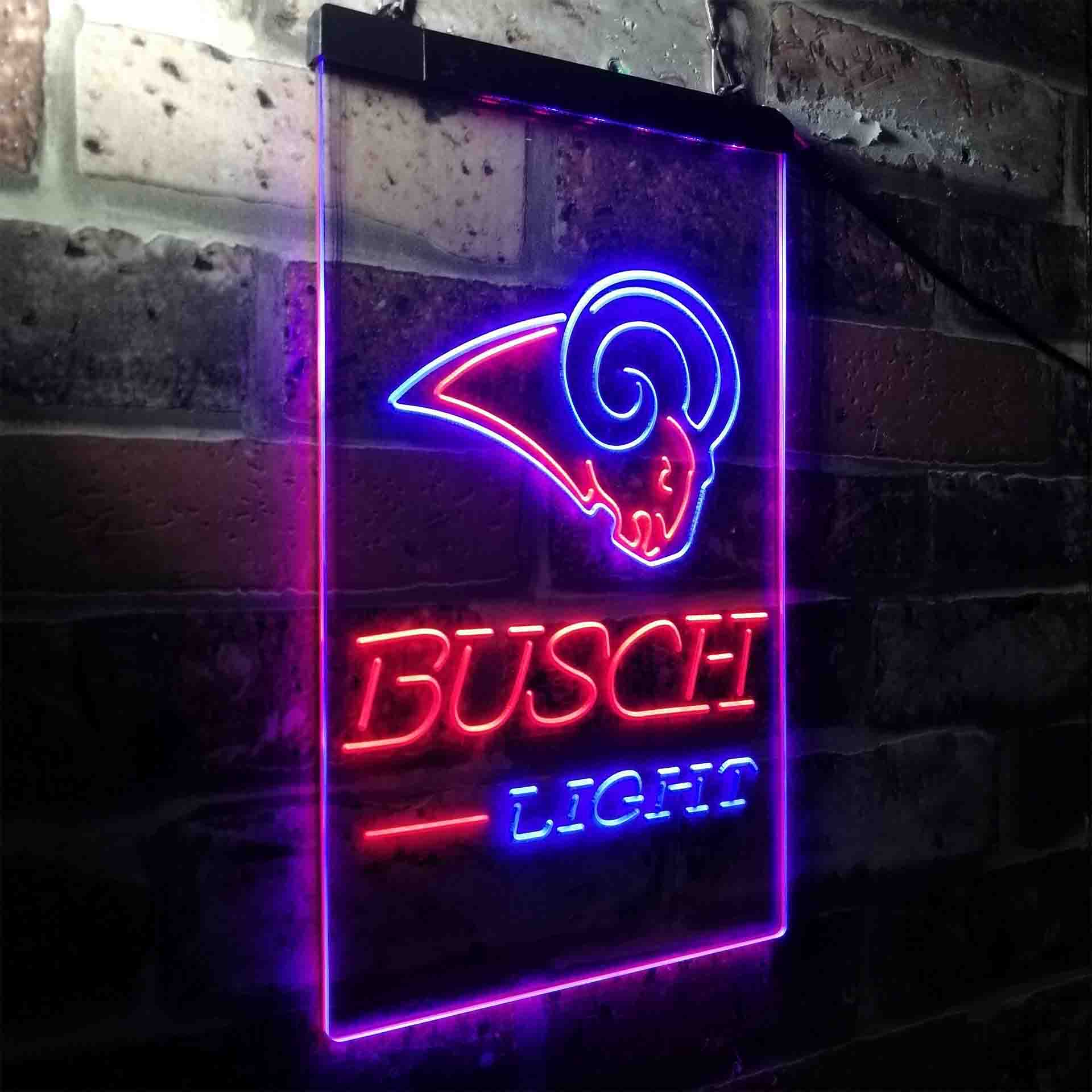 Busch Light St Louis Rams Neon-Like Led Light Sign