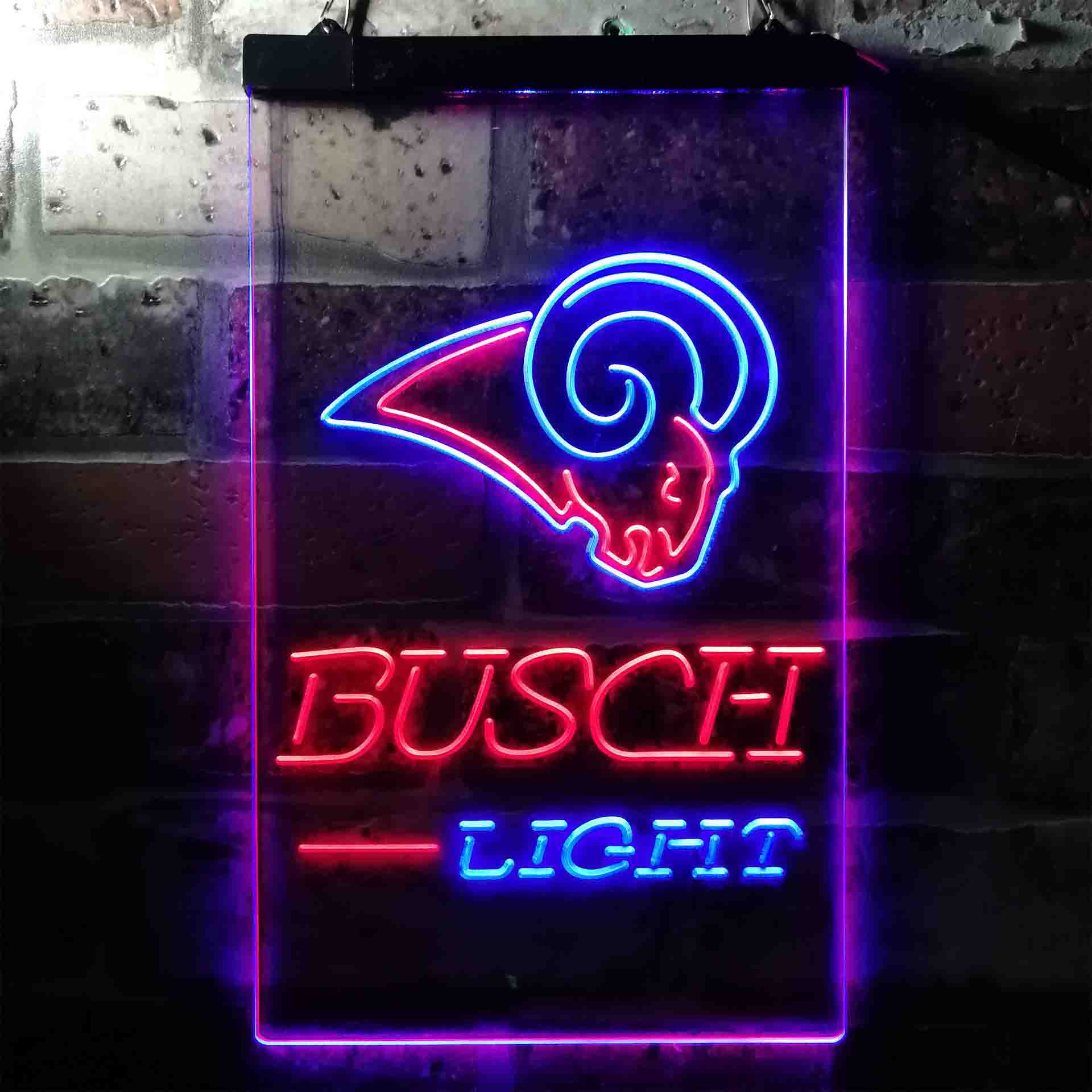 Busch Light St Louis Rams Neon-Like Led Light Sign