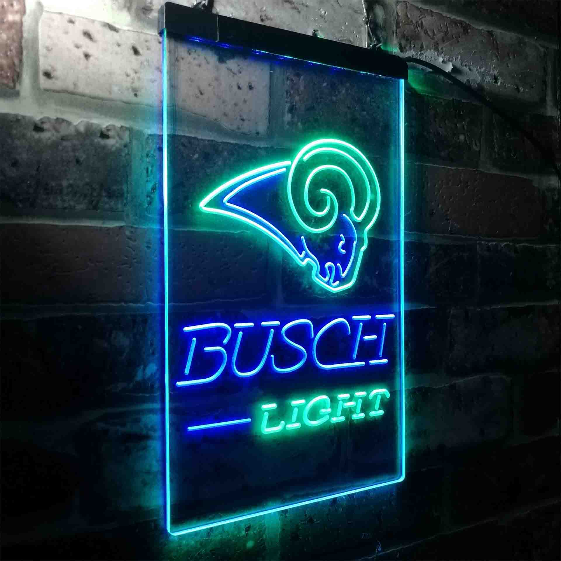 Busch Light St Louis Rams Neon-Like Led Light Sign