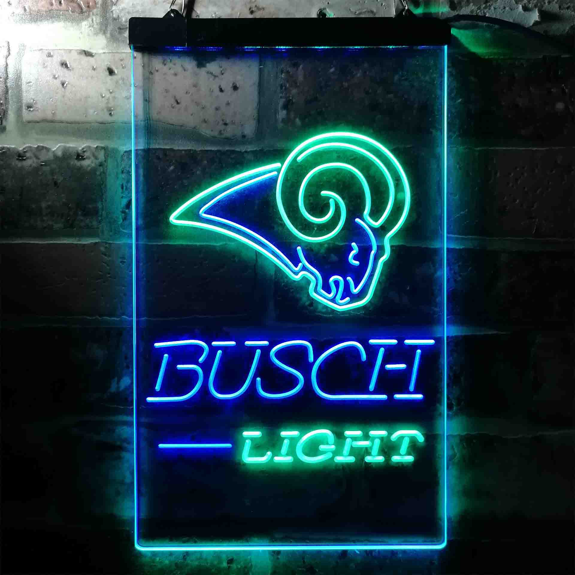 Busch Light St Louis Rams Neon-Like Led Light Sign