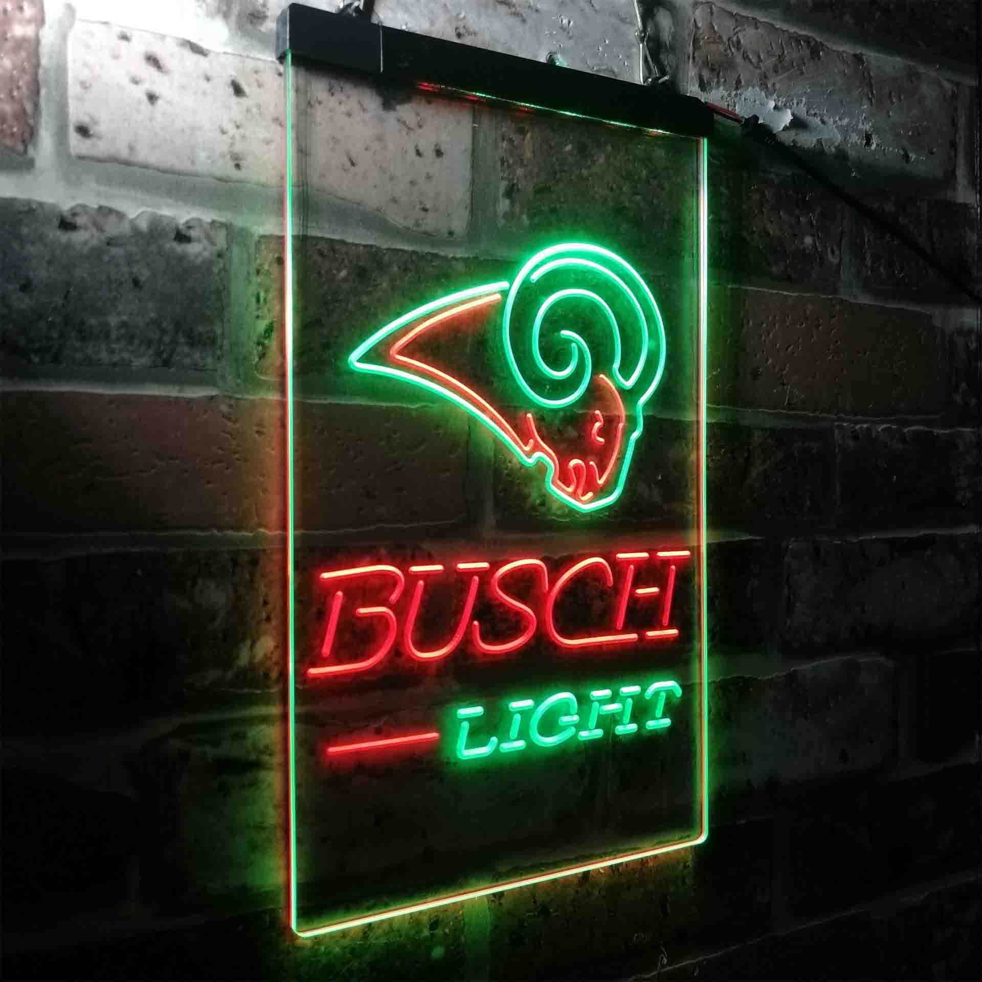 Busch Light St Louis Rams Neon-Like Led Light Sign