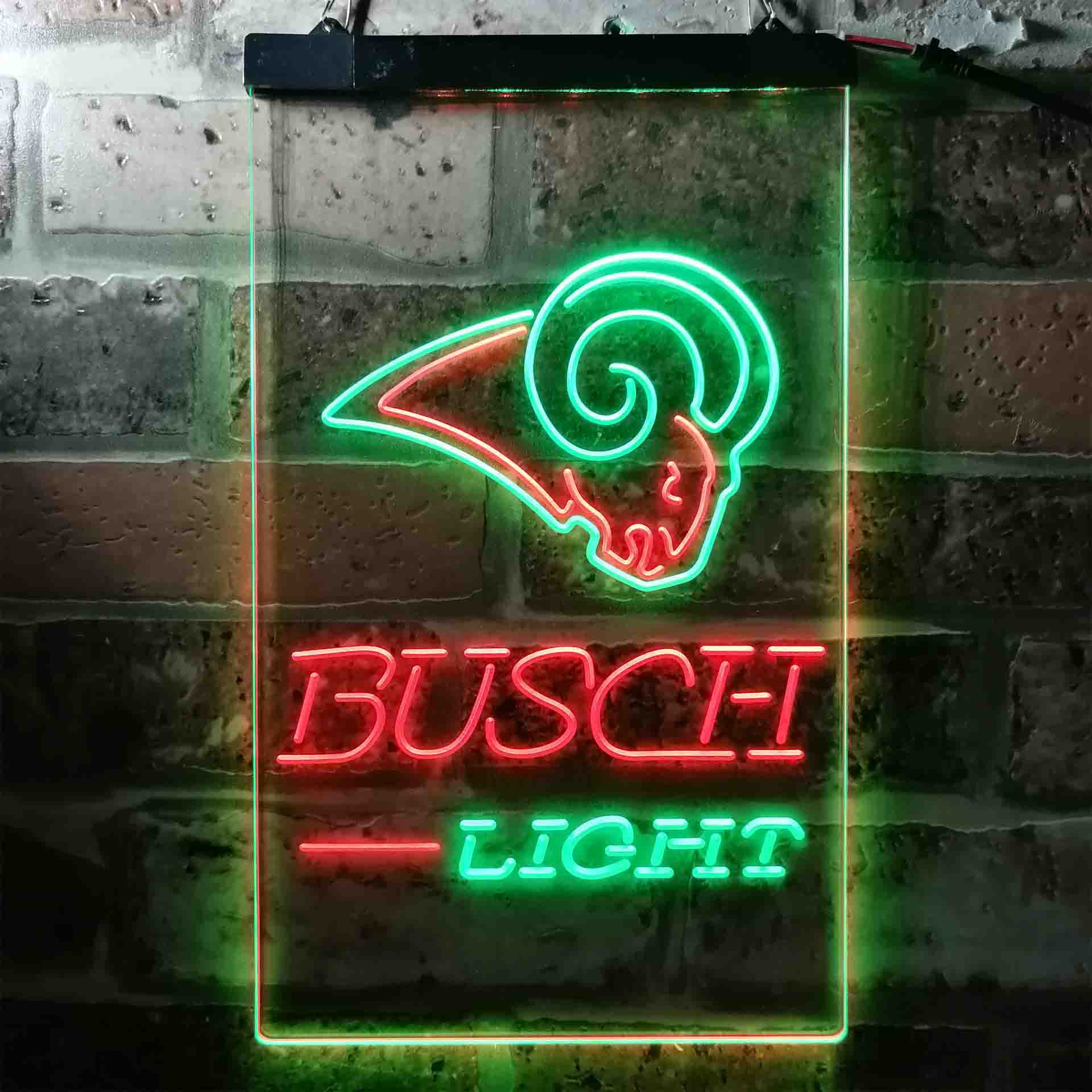 Busch Light St Louis Rams Neon-Like Led Light Sign