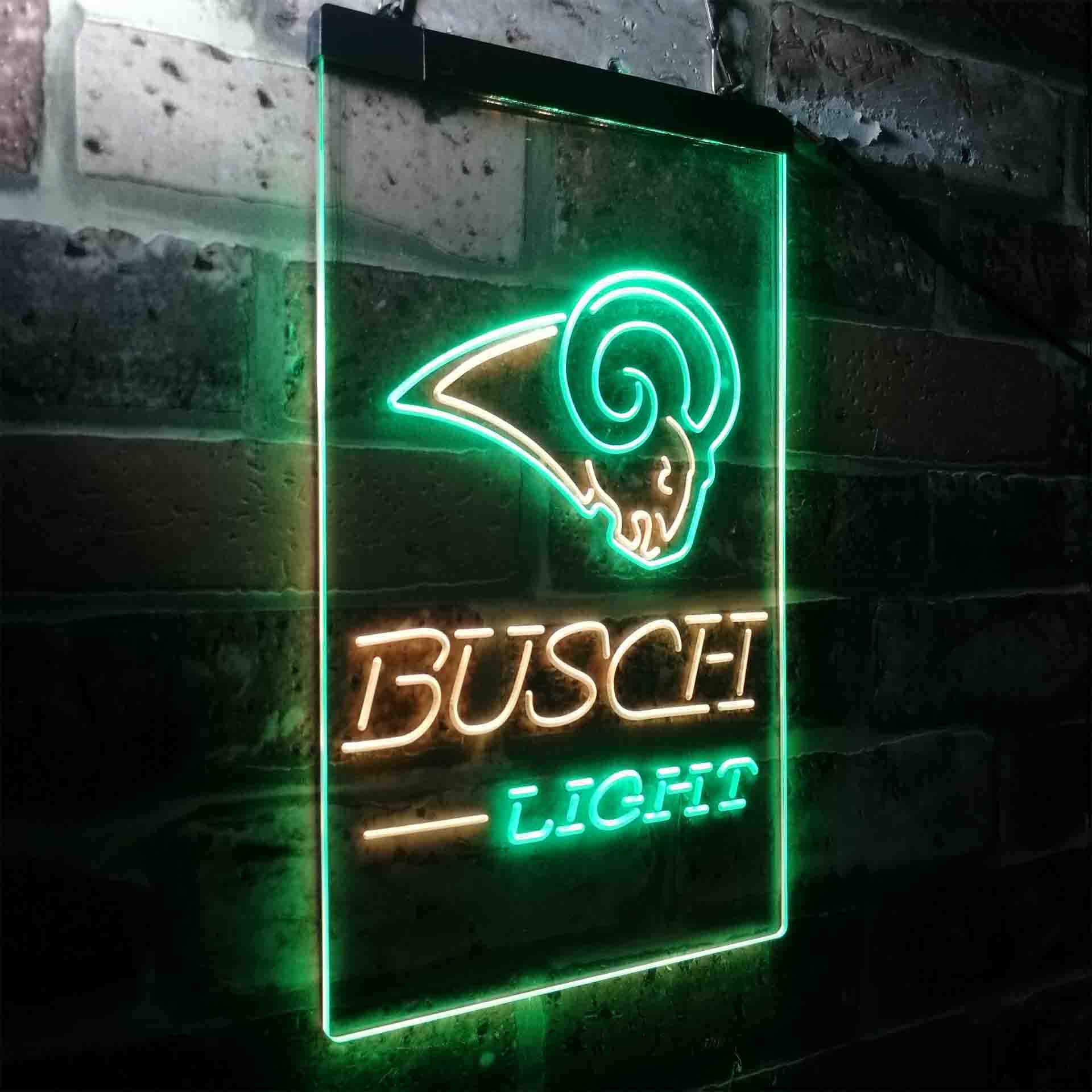 Busch Light St Louis Rams Neon-Like Led Light Sign