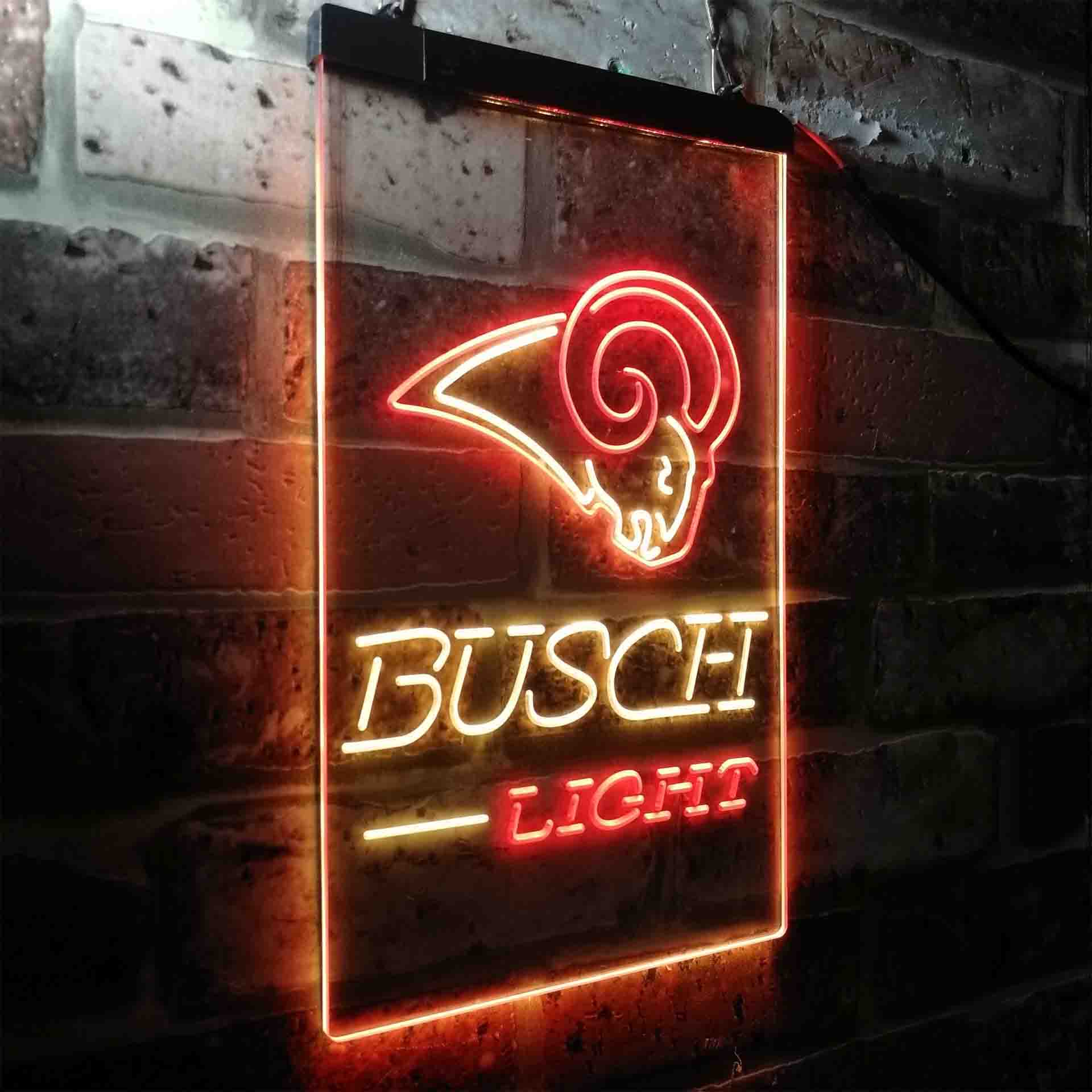 Busch Light St Louis Rams Neon-Like Led Light Sign