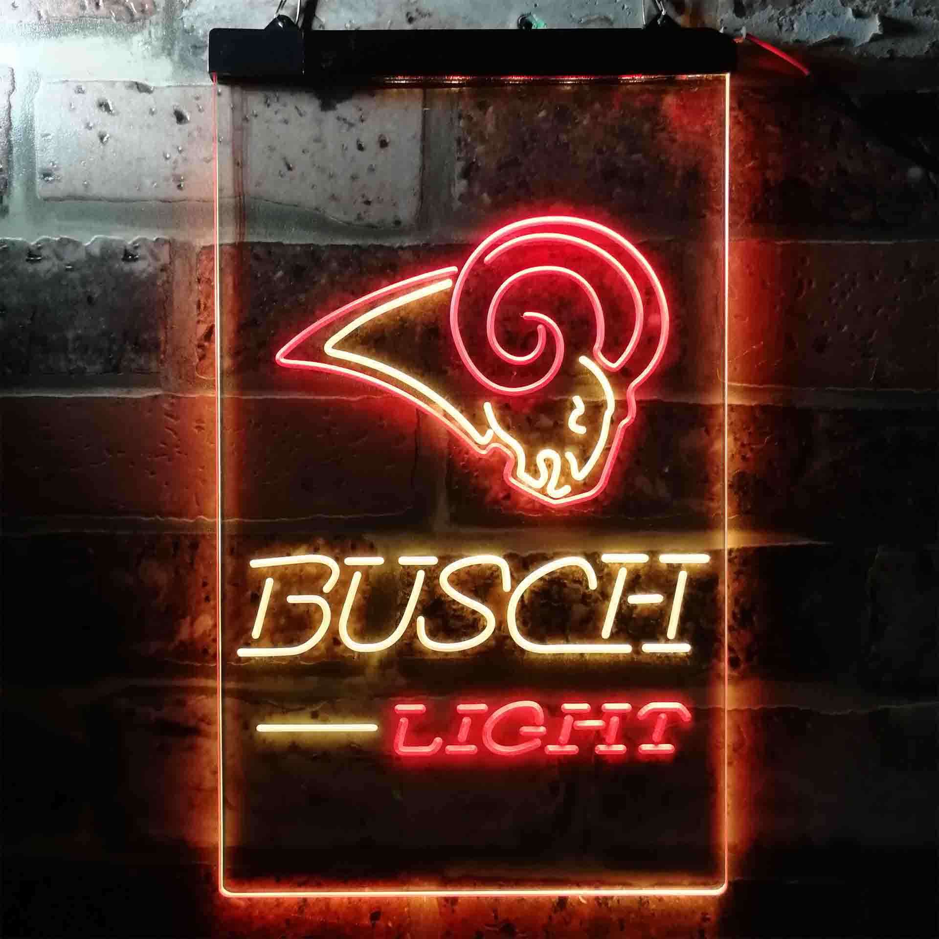 Busch Light St Louis Rams Neon-Like Led Light Sign