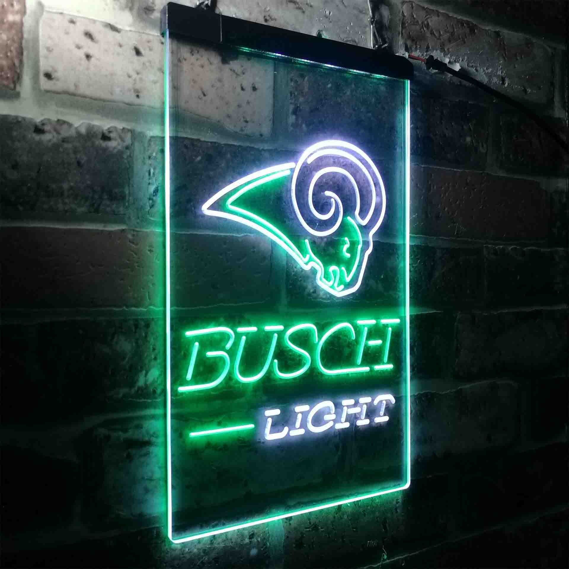 Busch Light St Louis Rams Neon-Like Led Light Sign