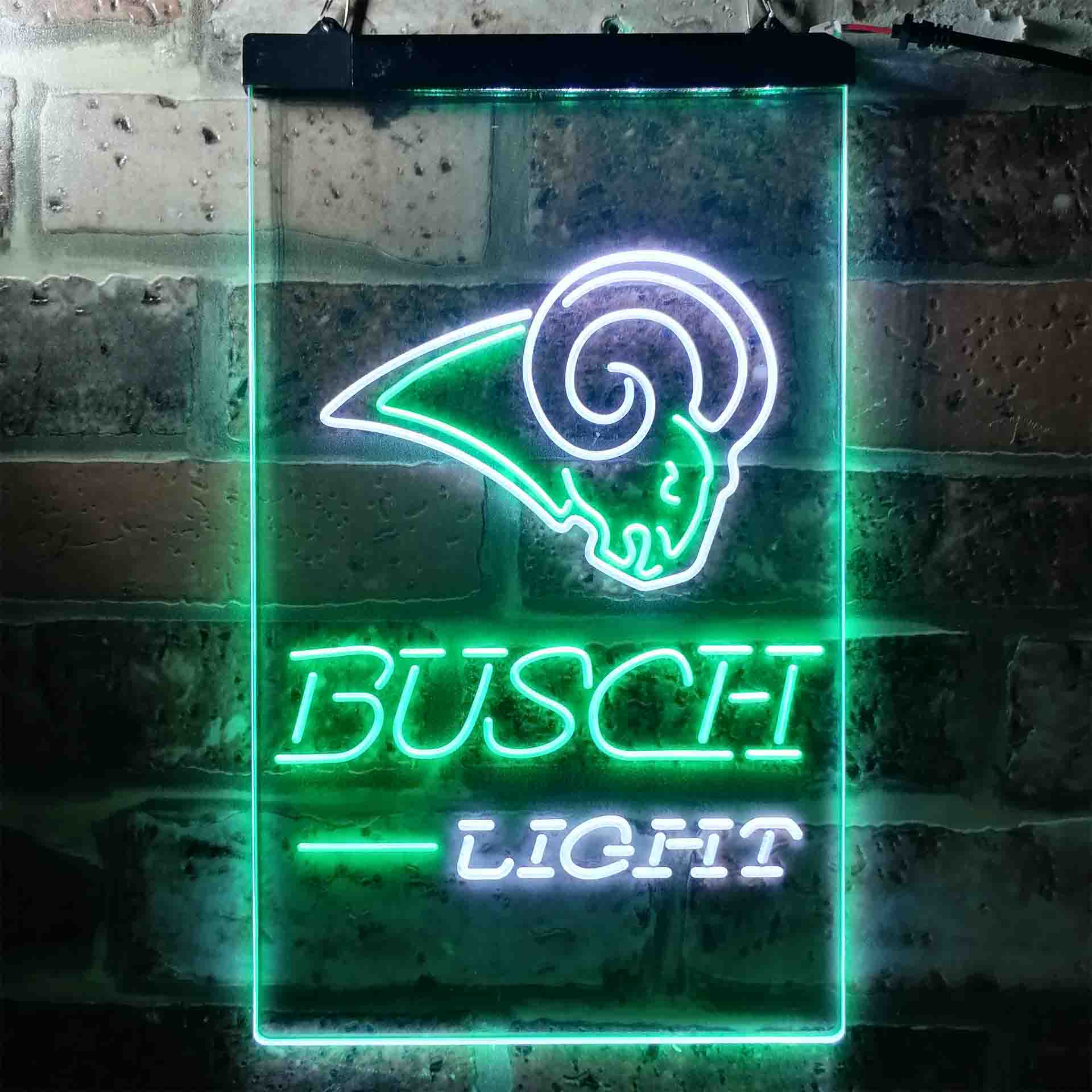 Busch Light St Louis Rams Neon-Like Led Light Sign