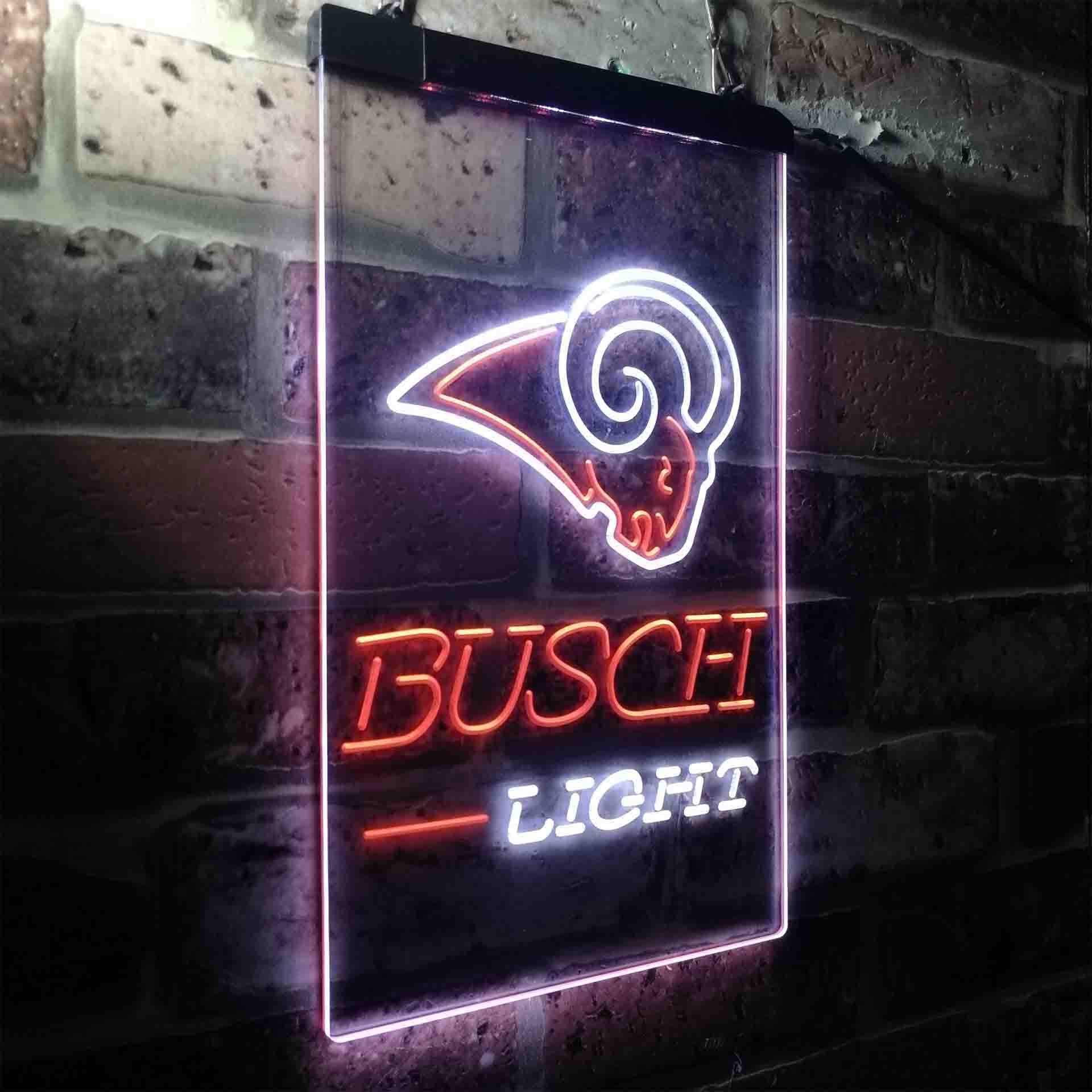 Busch Light St Louis Rams Neon-Like Led Light Sign