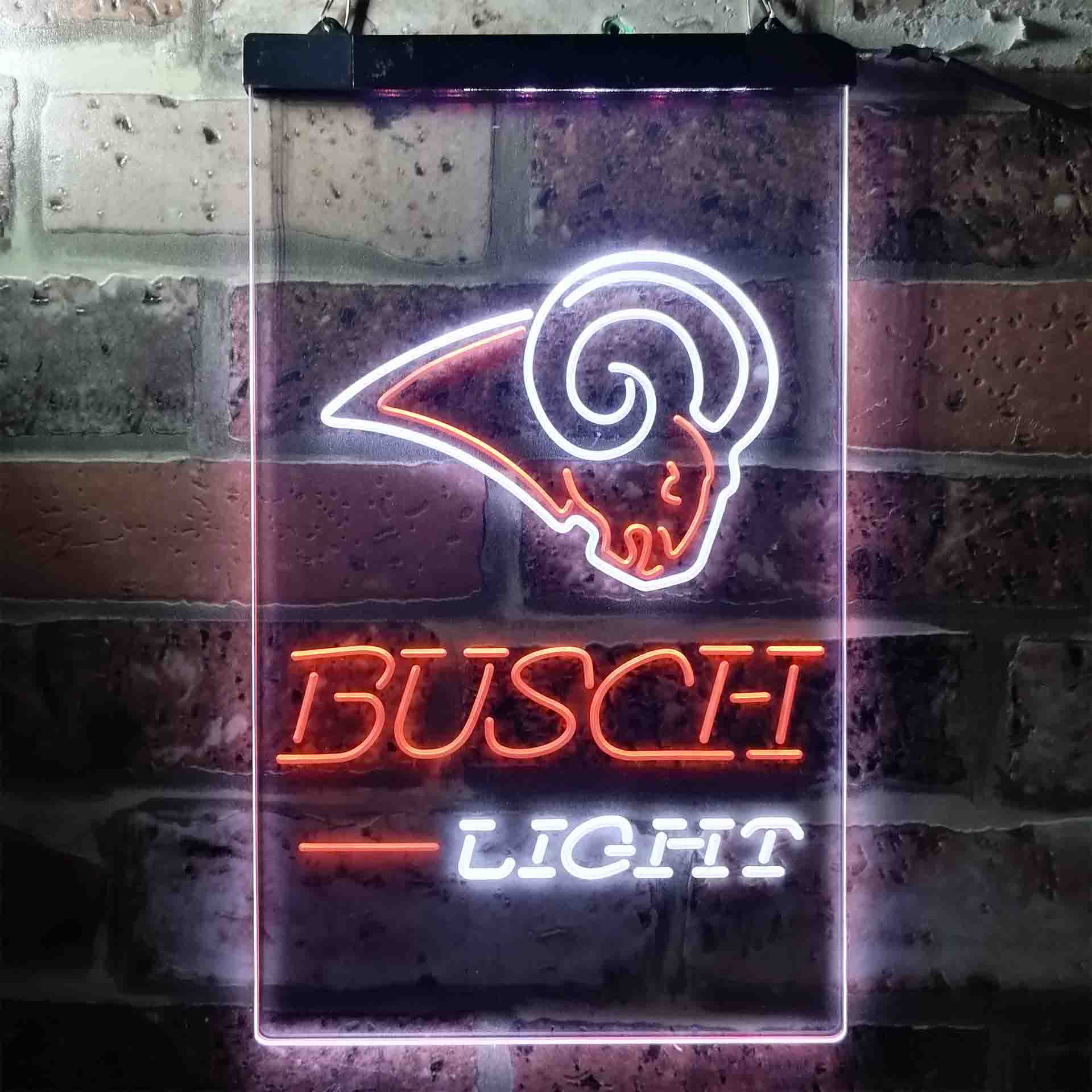 Busch Light St Louis Rams Neon-Like Led Light Sign