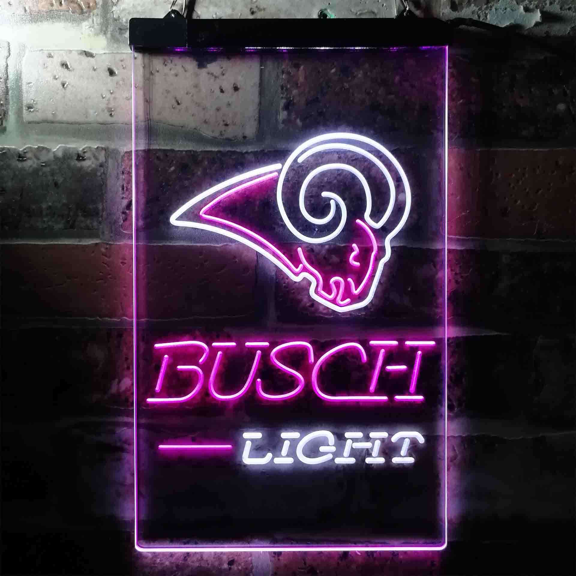 Busch Light St Louis Rams Neon-Like Led Light Sign