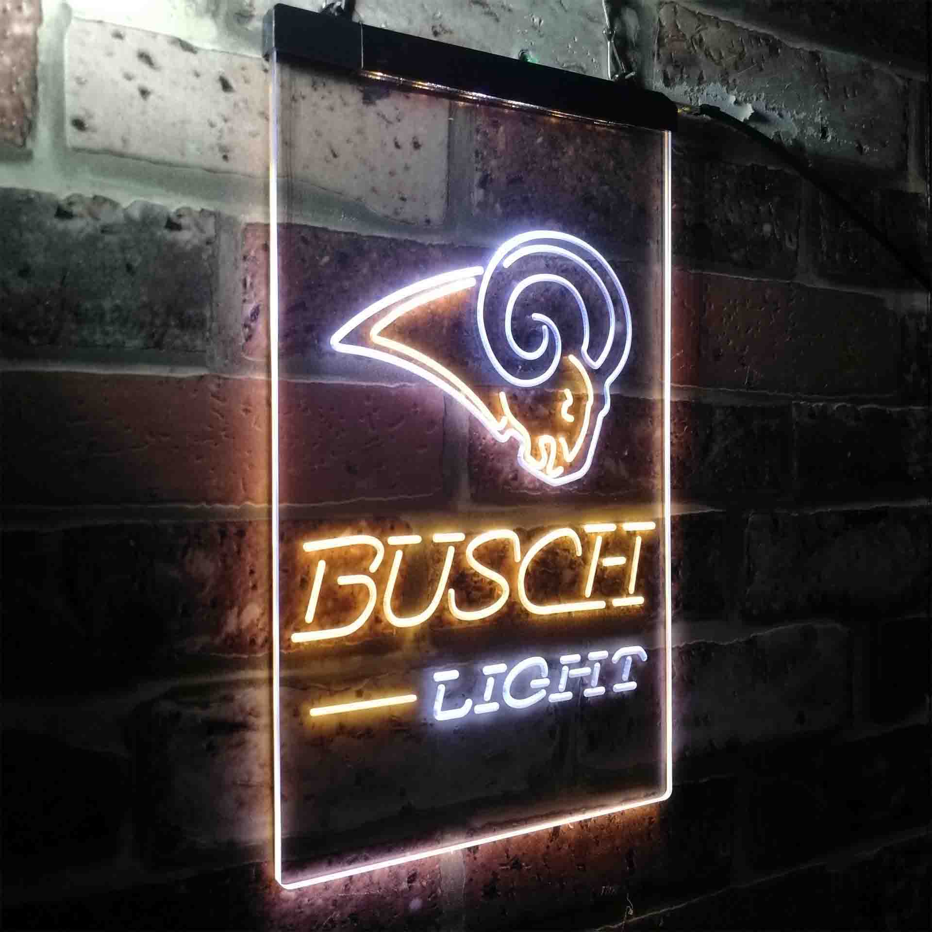 Busch Light St Louis Rams Neon-Like Led Light Sign