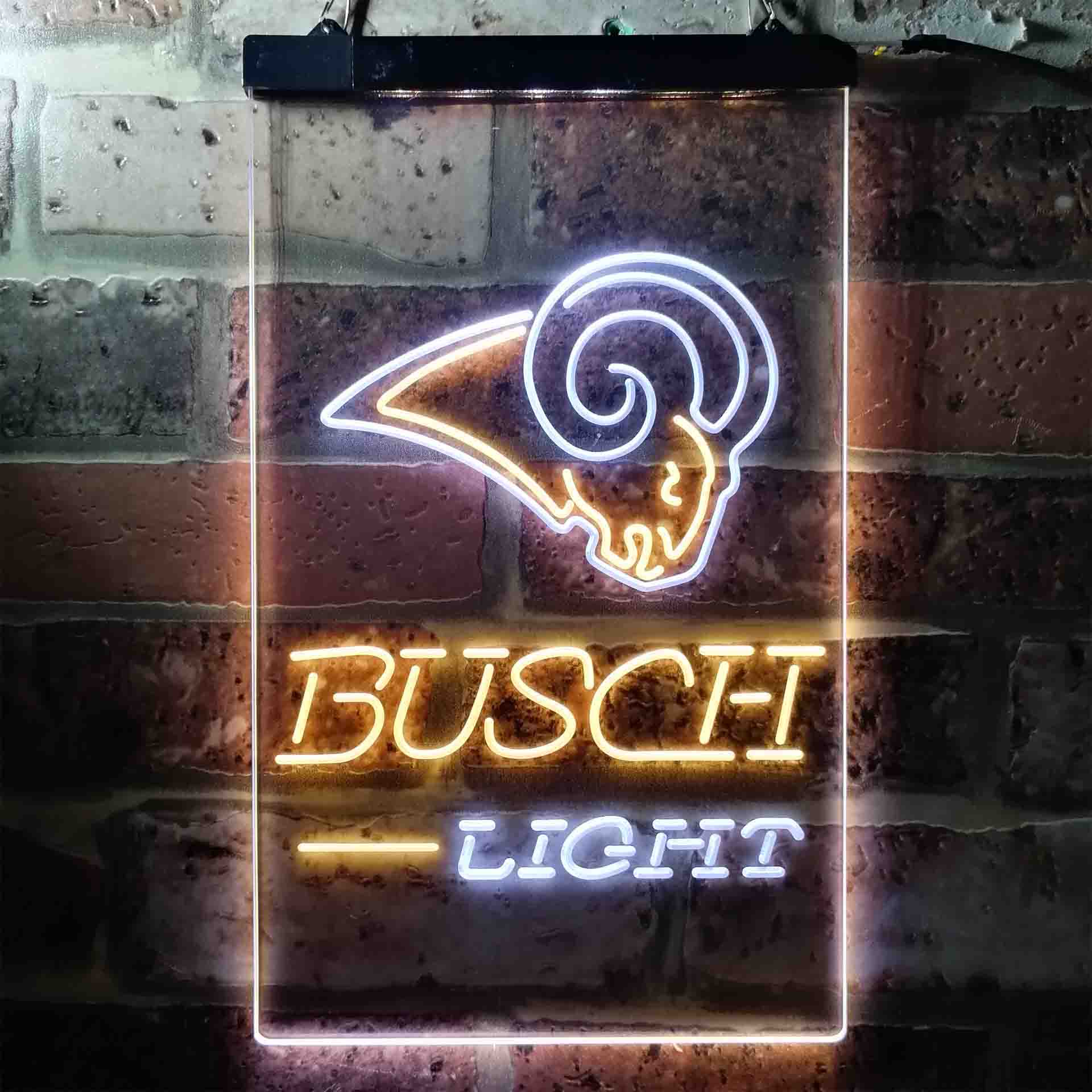 Busch Light St Louis Rams Neon-Like Led Light Sign