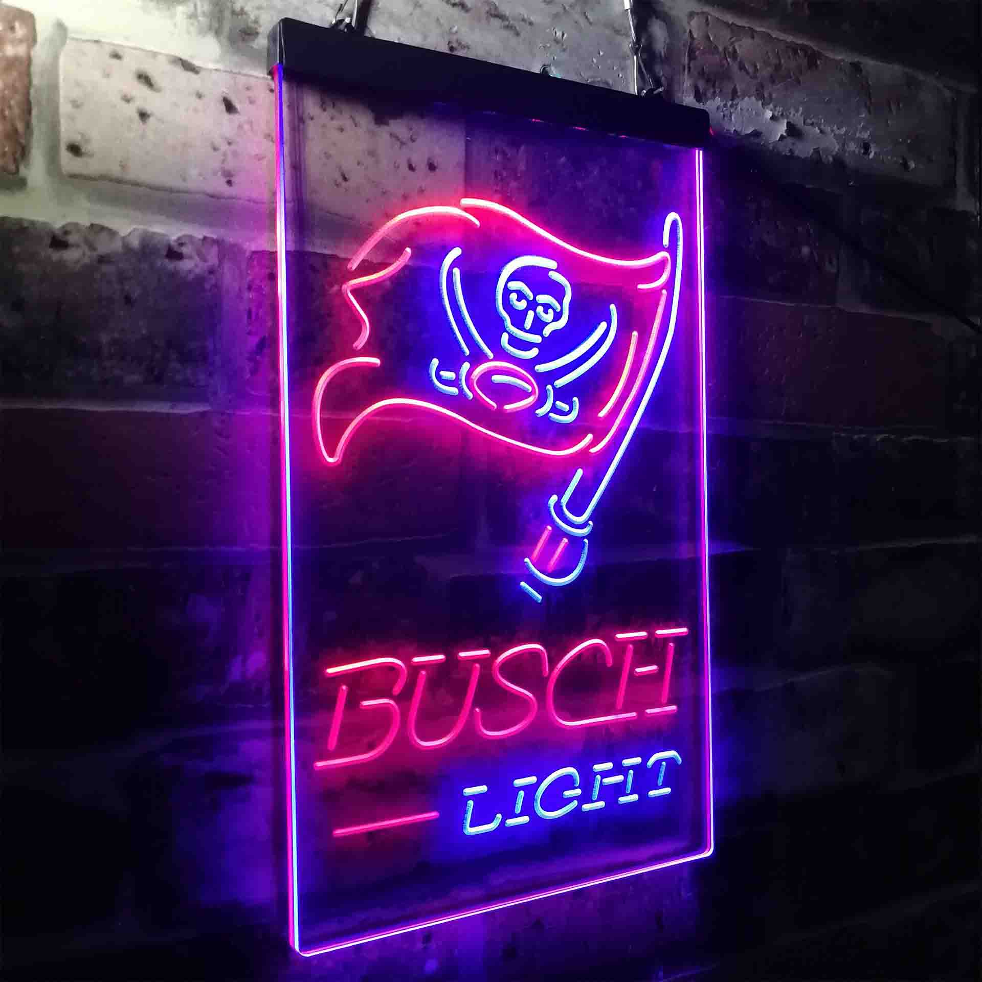 Busch Light Tampa Bay Buccaneers Neon-Like Led Light Sign