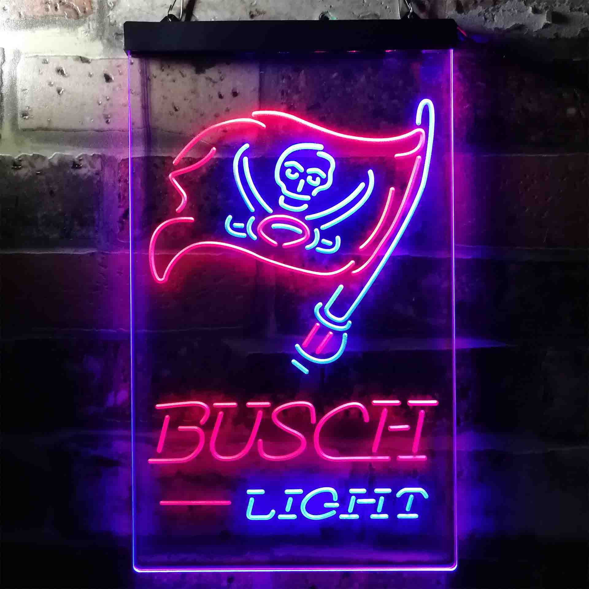 Busch Light Tampa Bay Buccaneers Neon-Like Led Light Sign