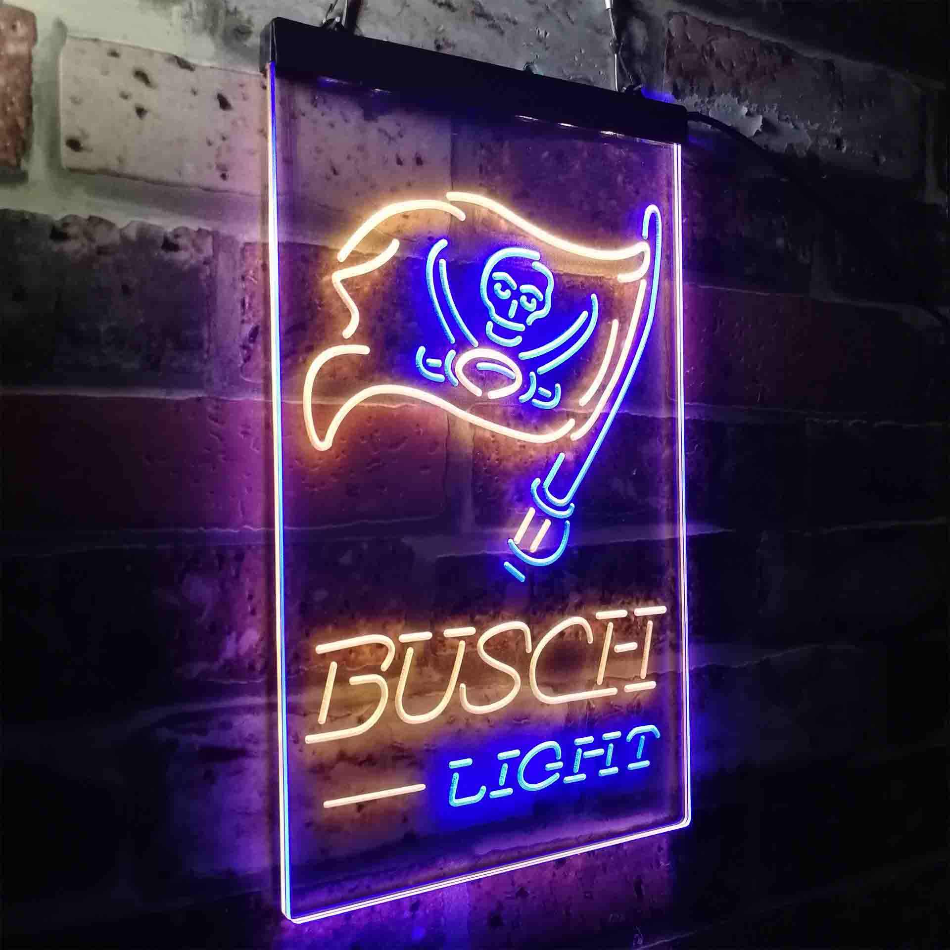 Busch Light Tampa Bay Buccaneers Neon-Like Led Light Sign