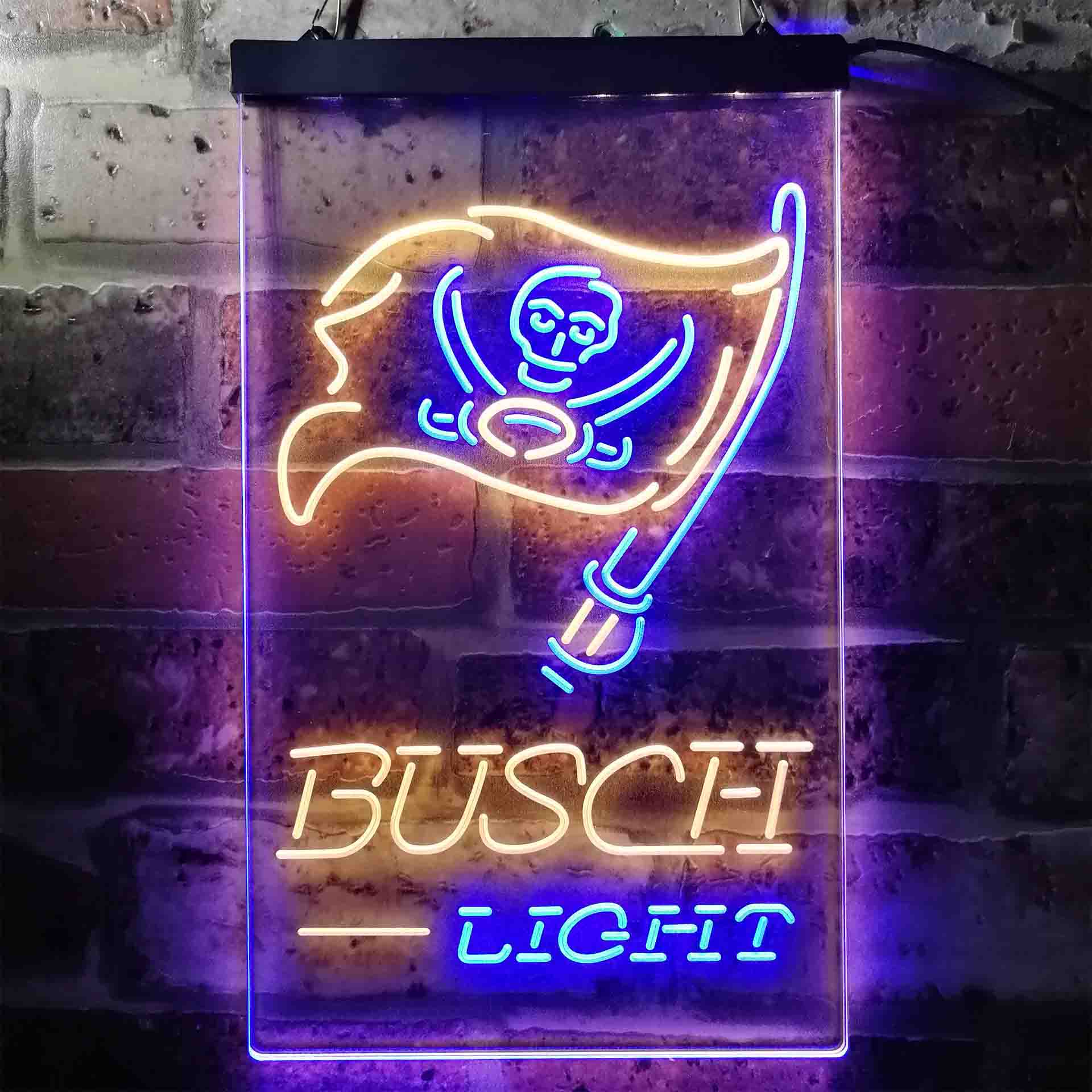 Busch Light Tampa Bay Buccaneers Neon-Like Led Light Sign