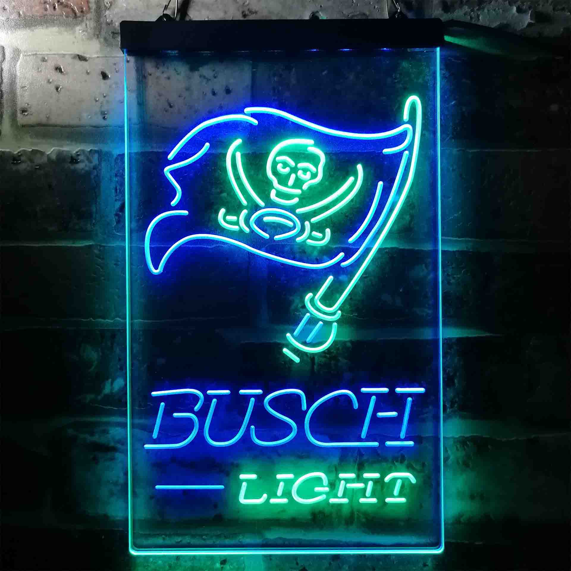 Busch Light Tampa Bay Buccaneers Neon-Like Led Light Sign