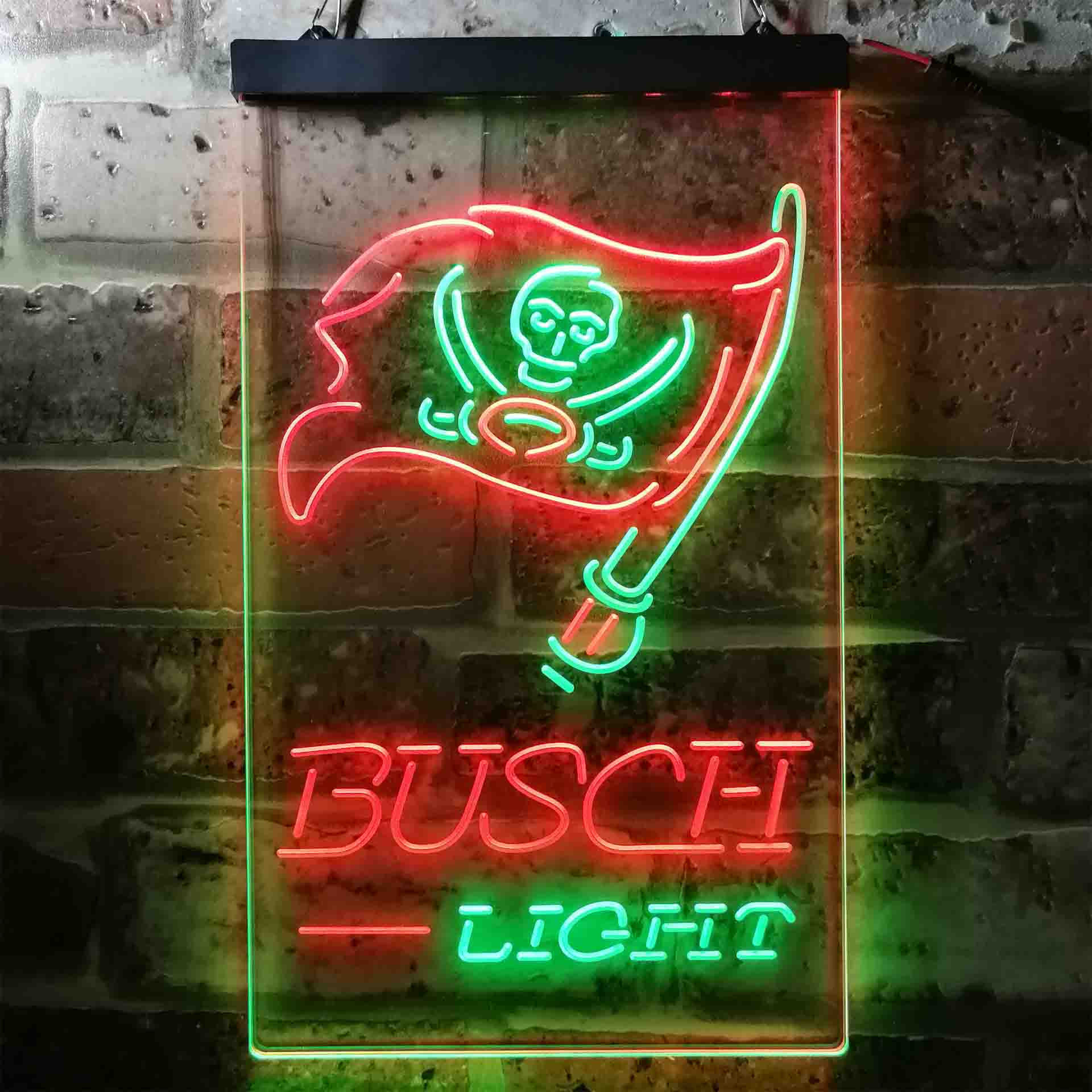 Busch Light Tampa Bay Buccaneers Neon-Like Led Light Sign