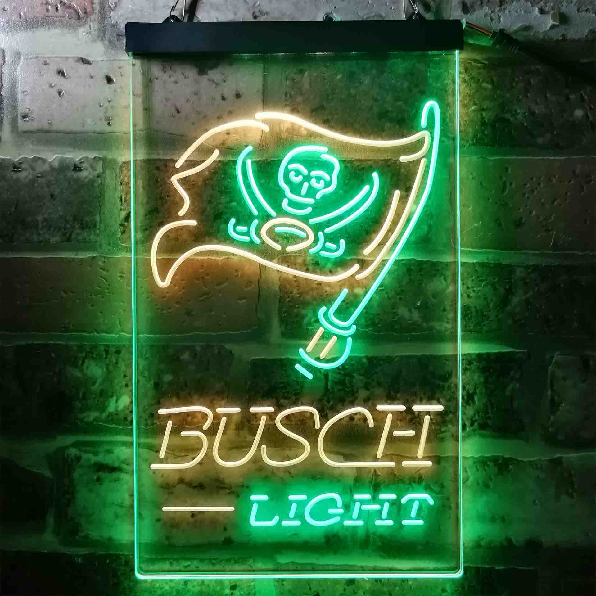 Busch Light Tampa Bay Buccaneers Neon-Like Led Light Sign