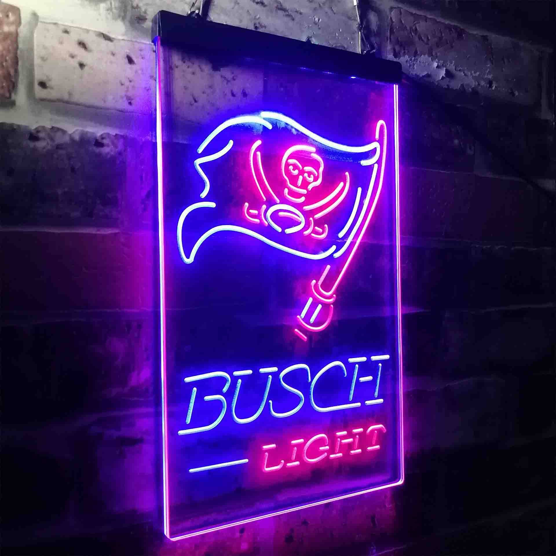 Busch Light Tampa Bay Buccaneers Neon-Like Led Light Sign