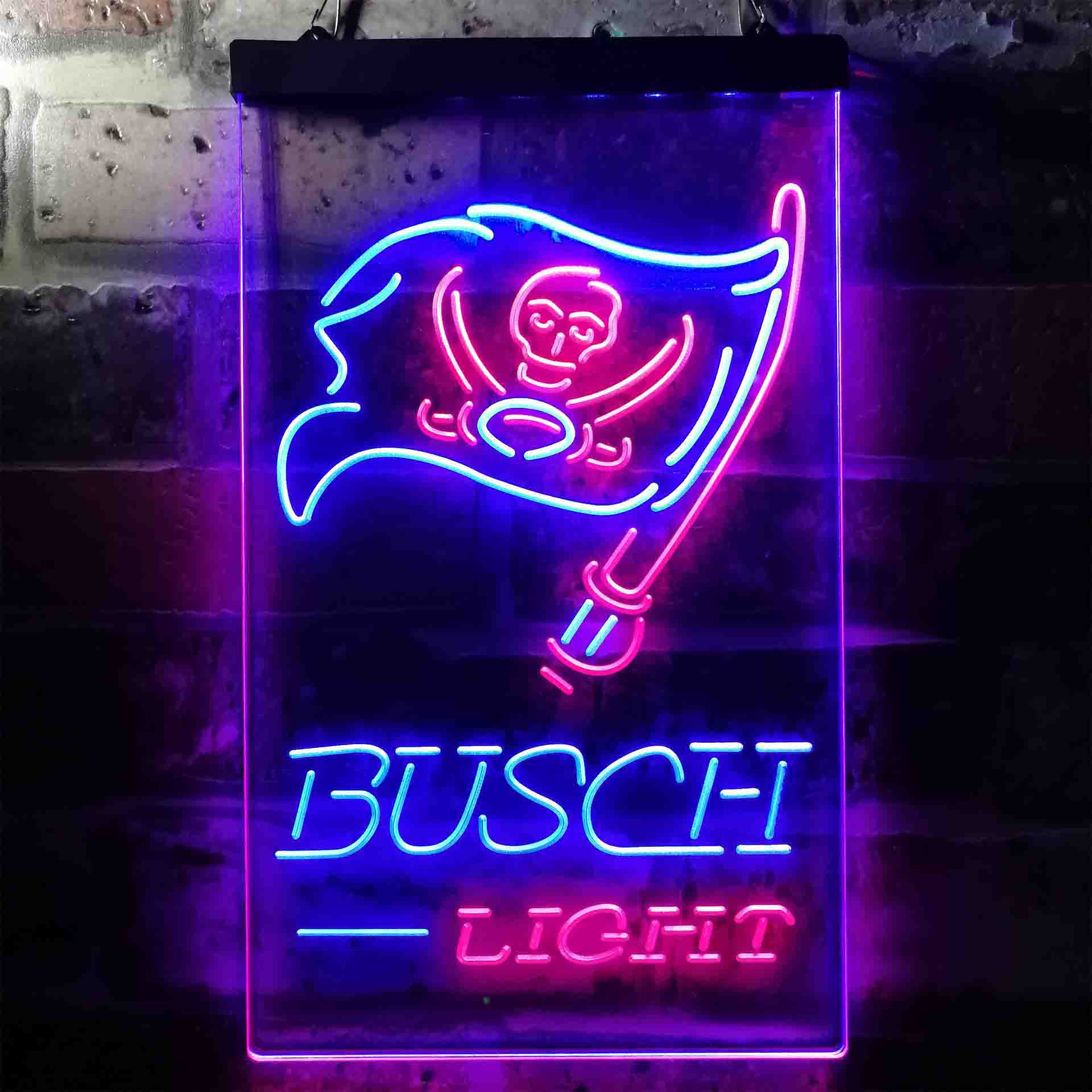 Busch Light Tampa Bay Buccaneers Neon-Like Led Light Sign