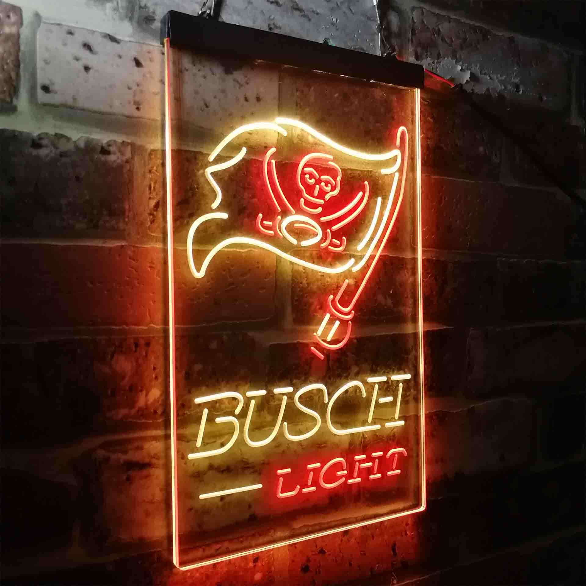 Busch Light Tampa Bay Buccaneers Neon-Like Led Light Sign