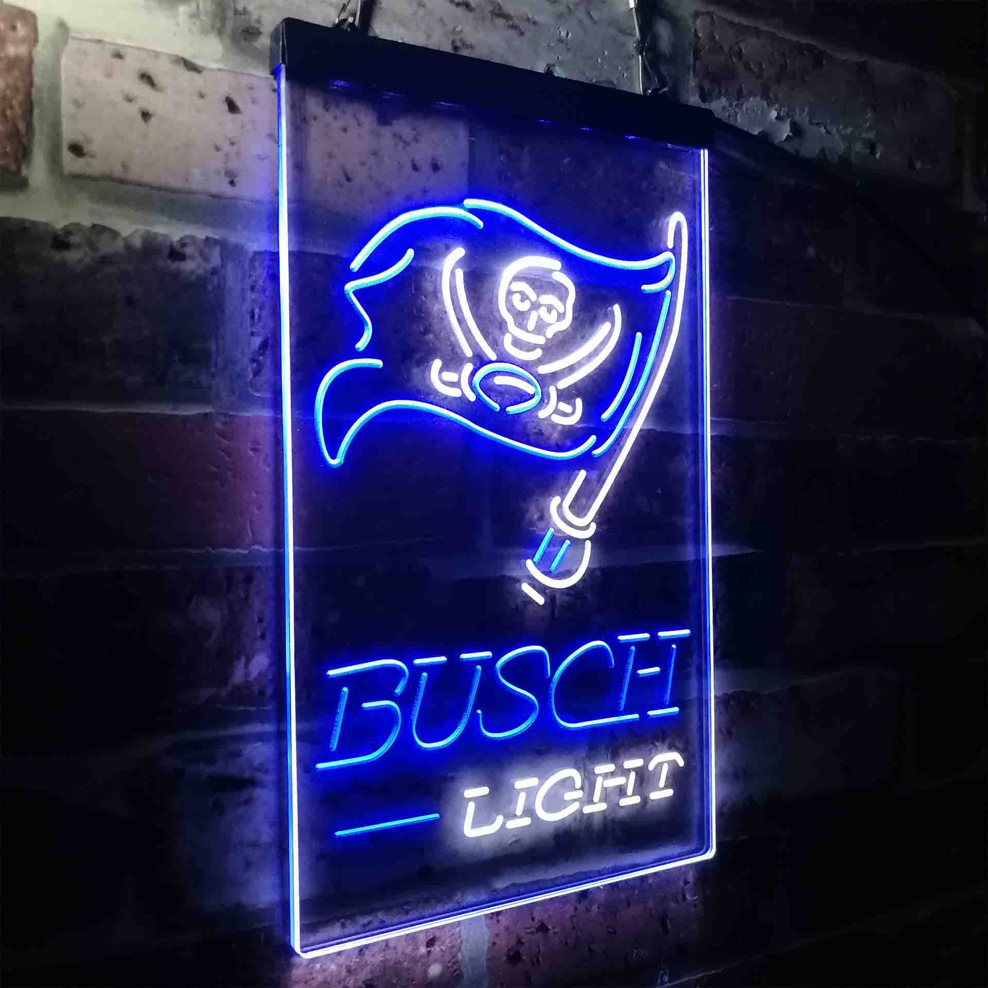 Busch Light Tampa Bay Buccaneers Neon-Like Led Light Sign